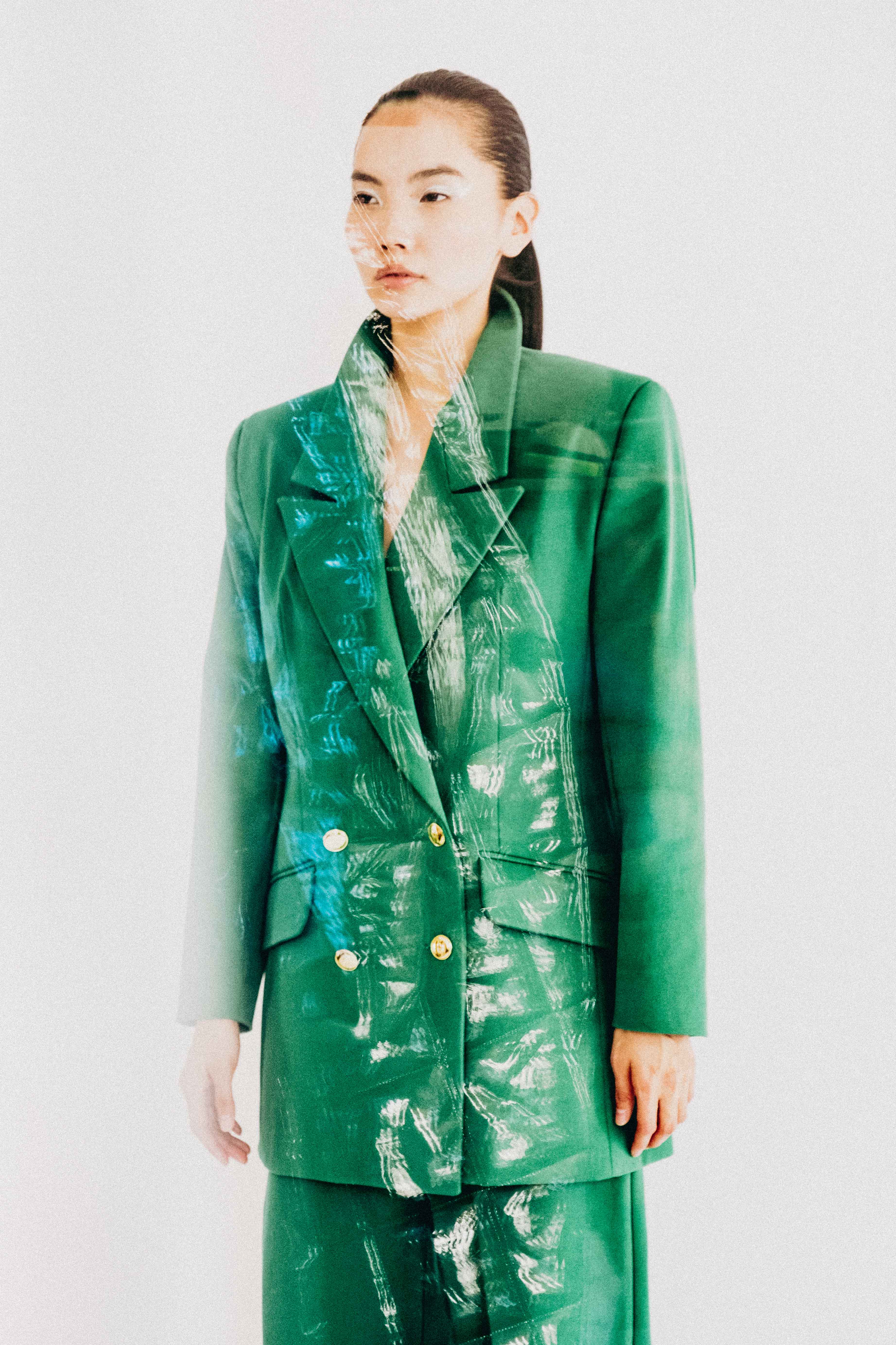 Green Suit Wide Fit