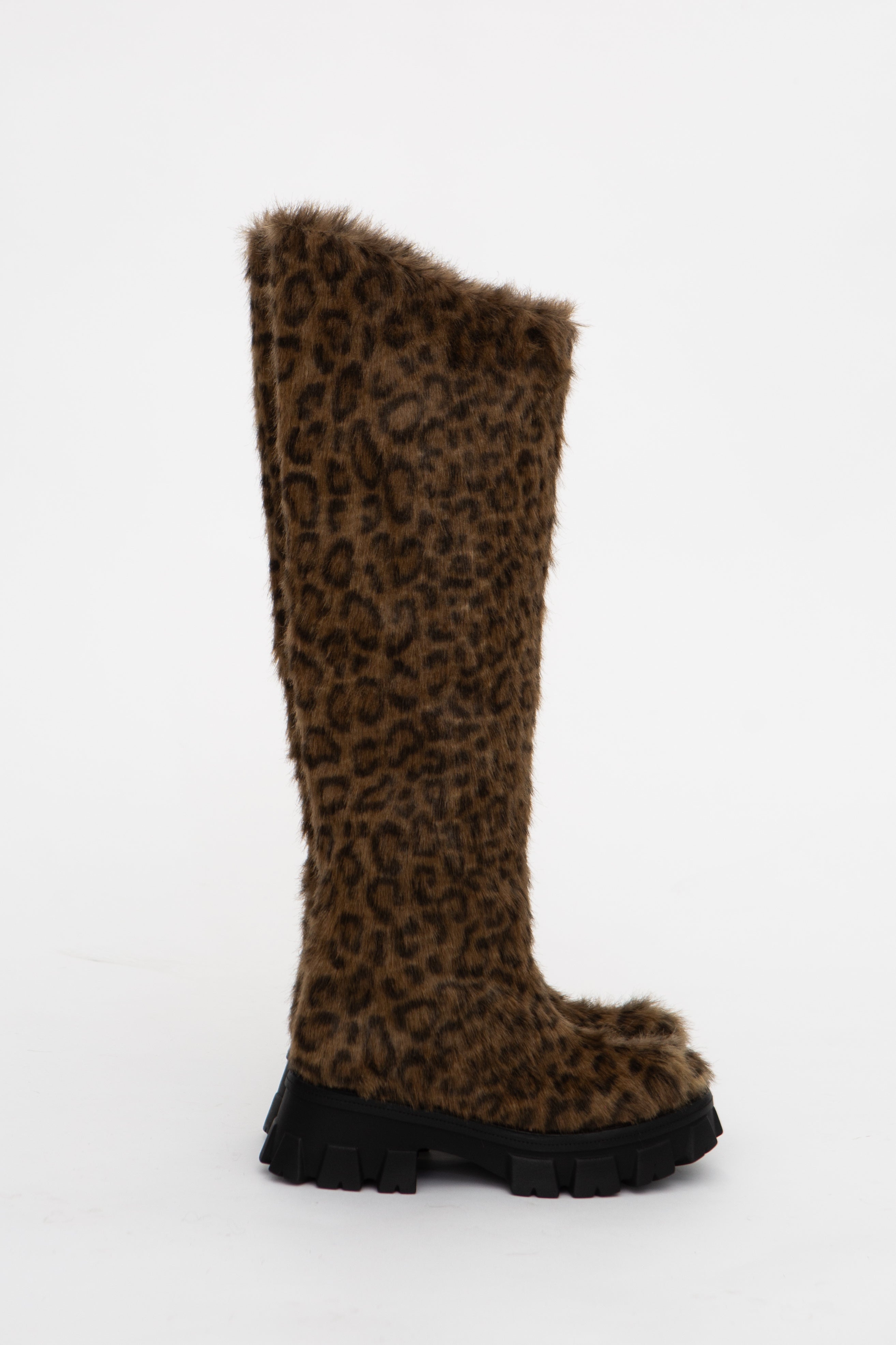 Handmade Boots High Animal Print