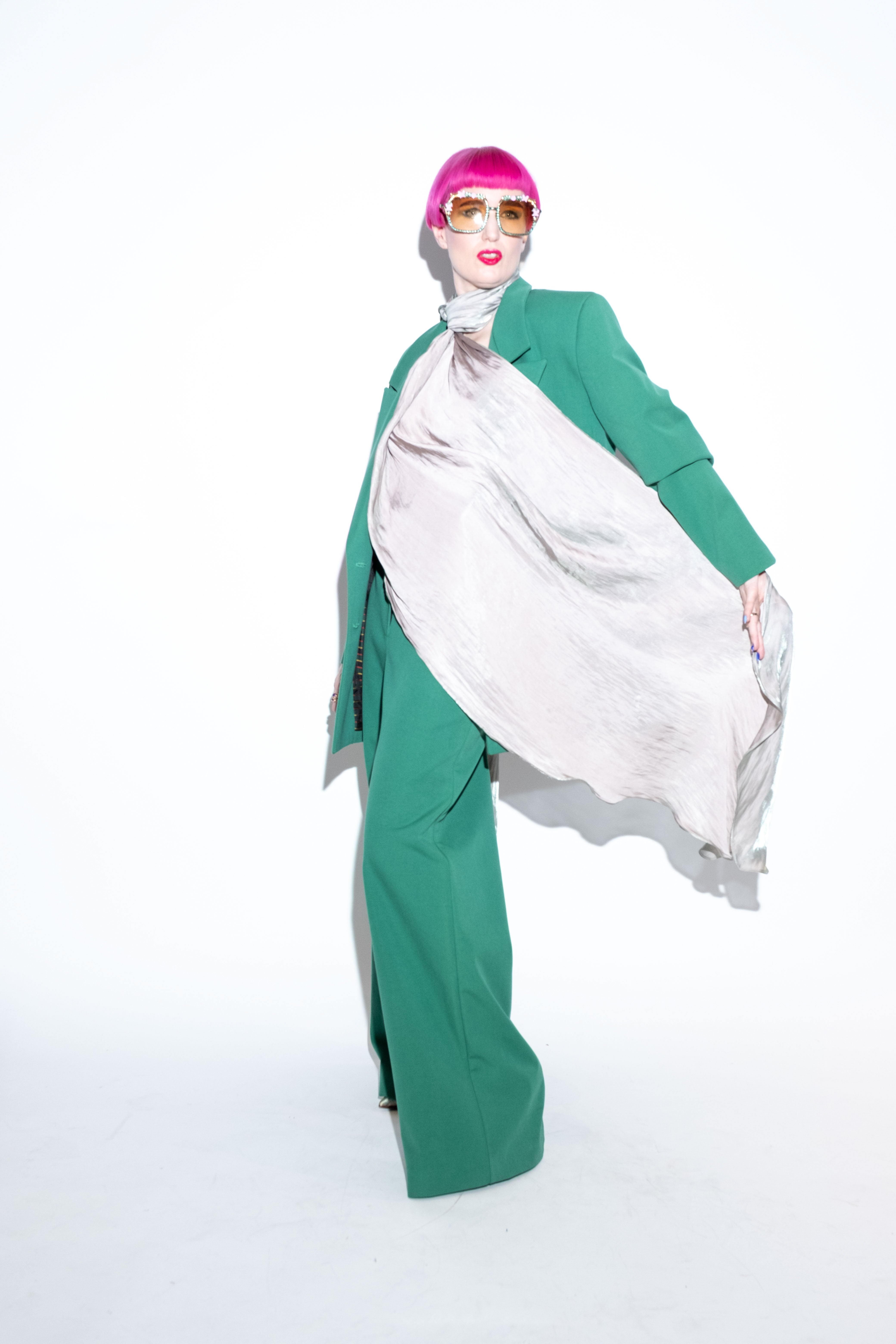 Green Suit Wide Fit