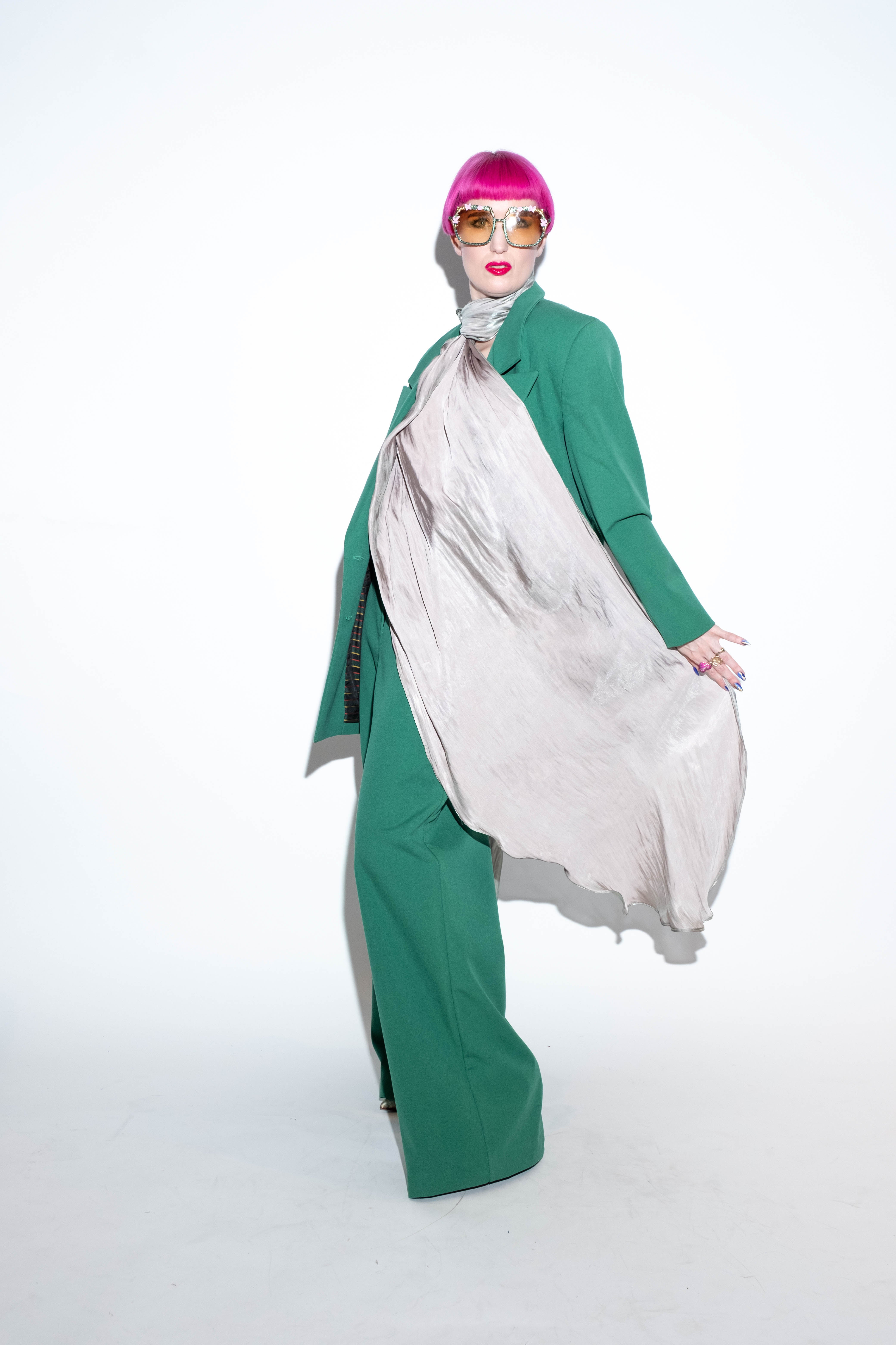 Green Suit Wide Fit