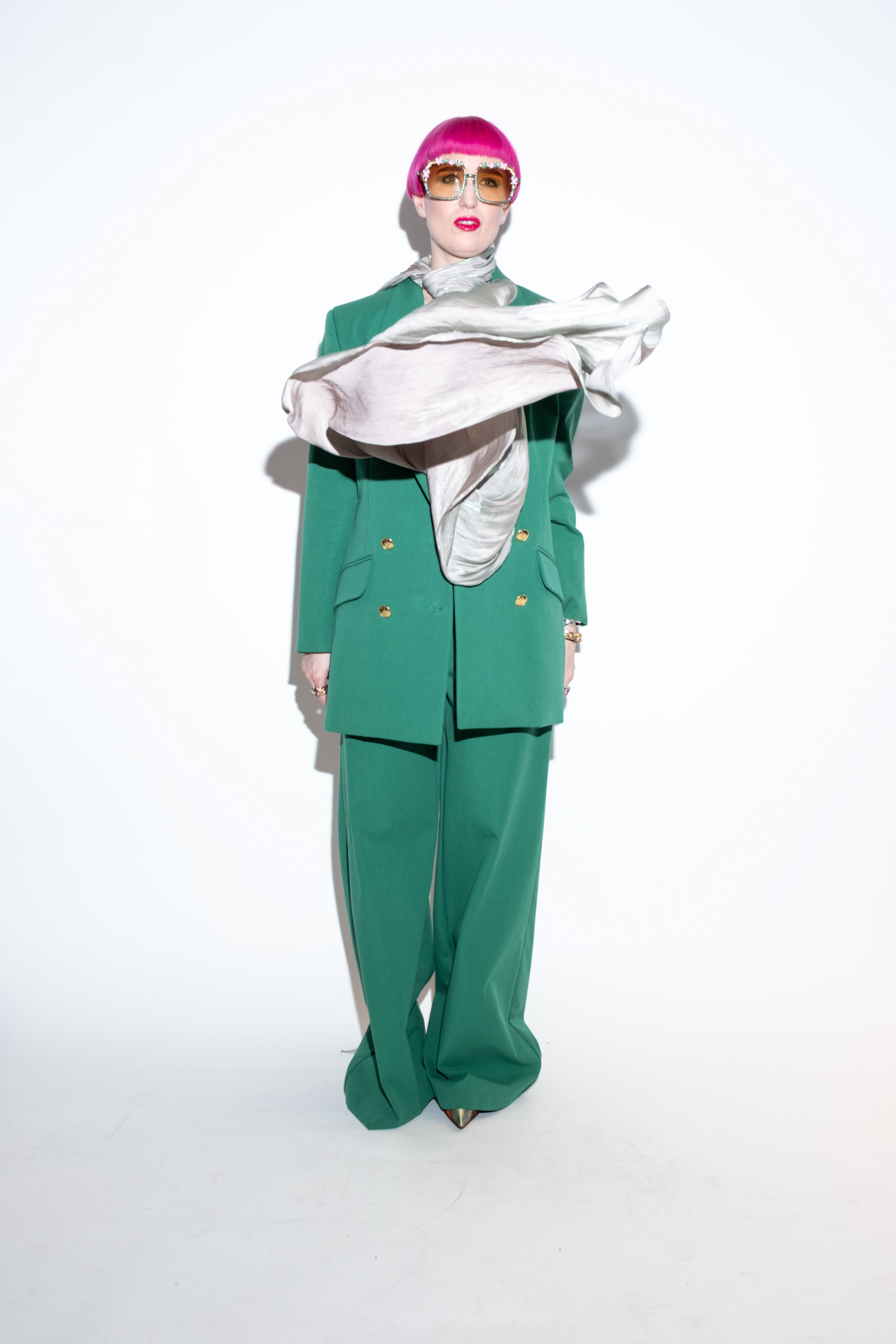 Green Suit Wide Fit