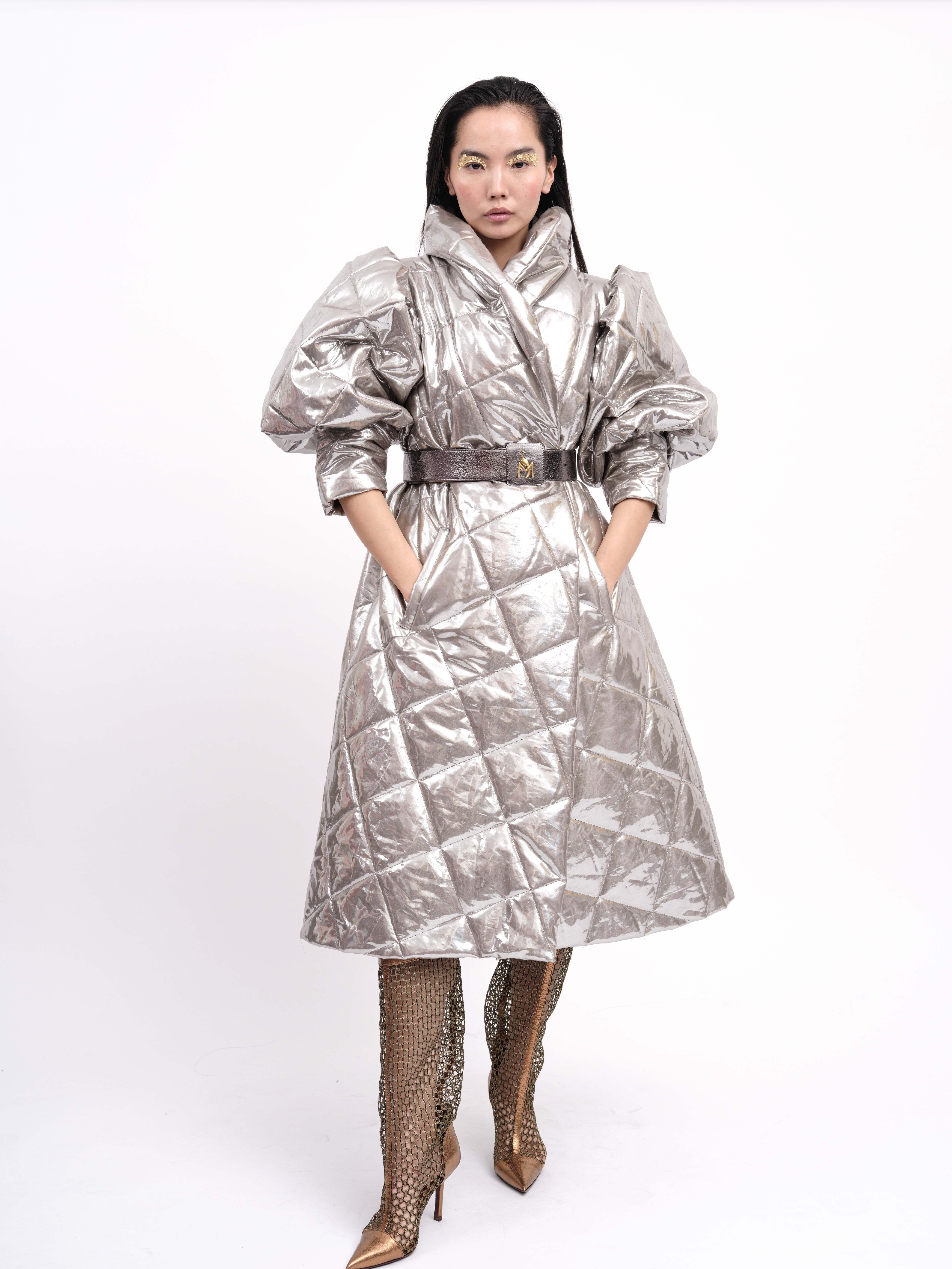 Coat Metallic Silver