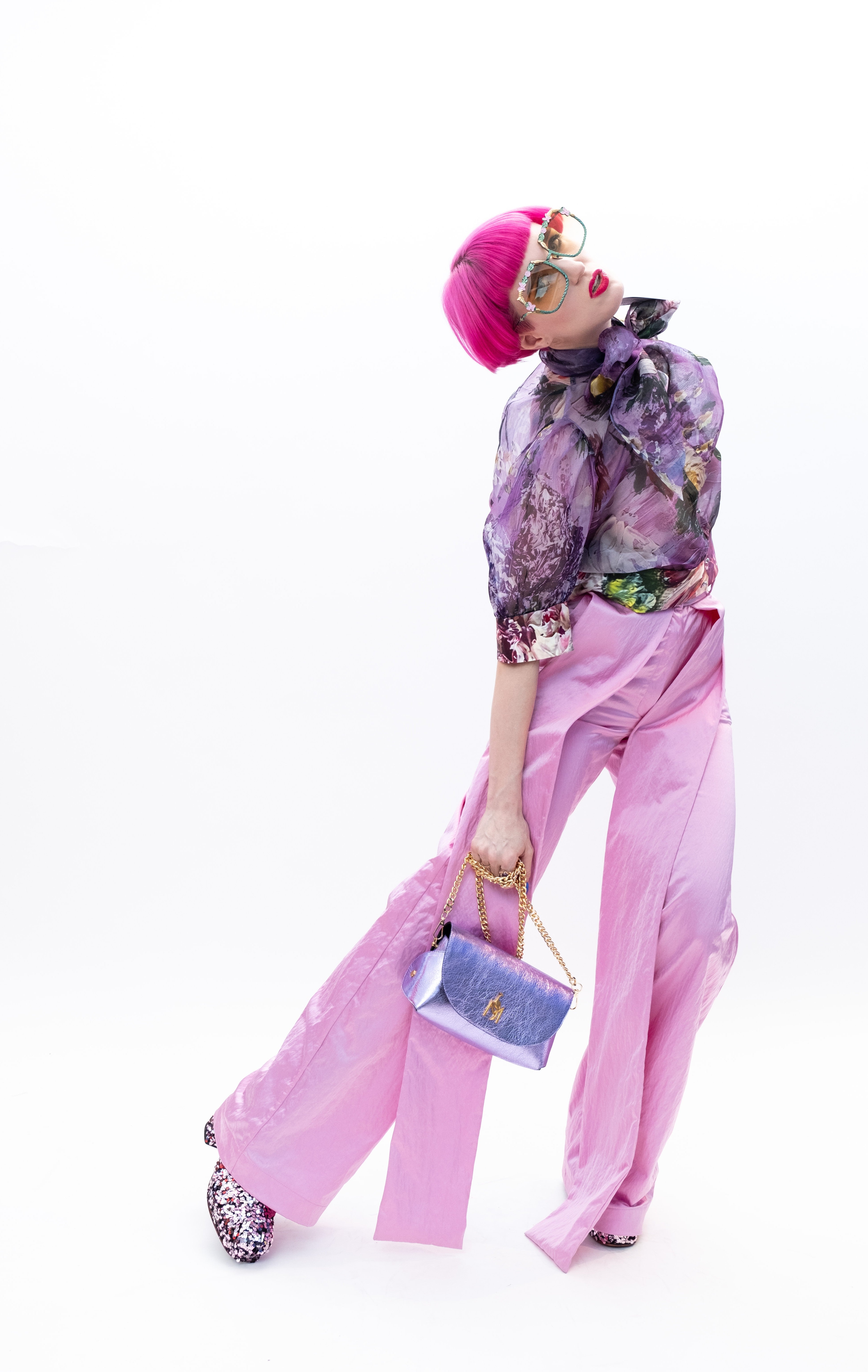 Pants Purple Wide Leg