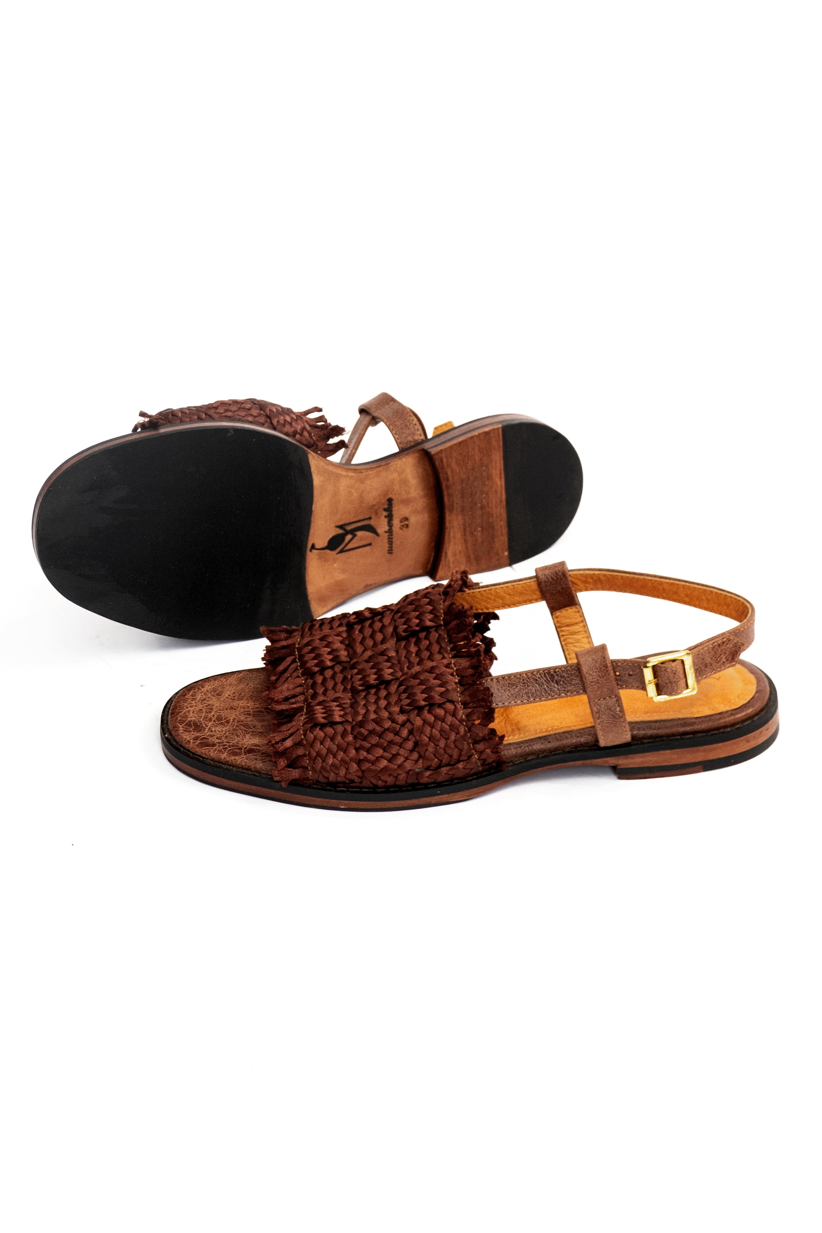 Handmade Sandals Woven Brown
