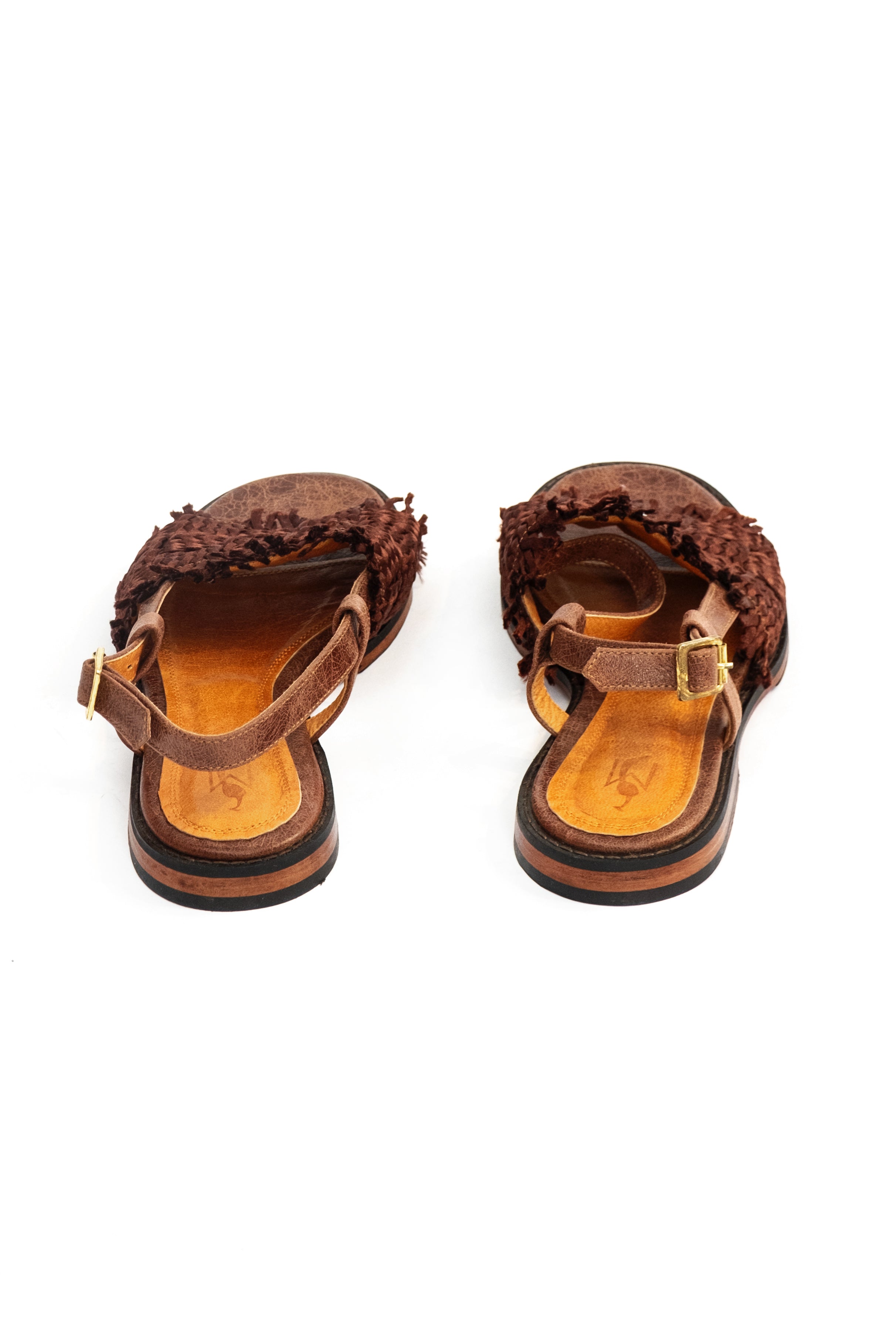 Handmade Sandals Woven Brown