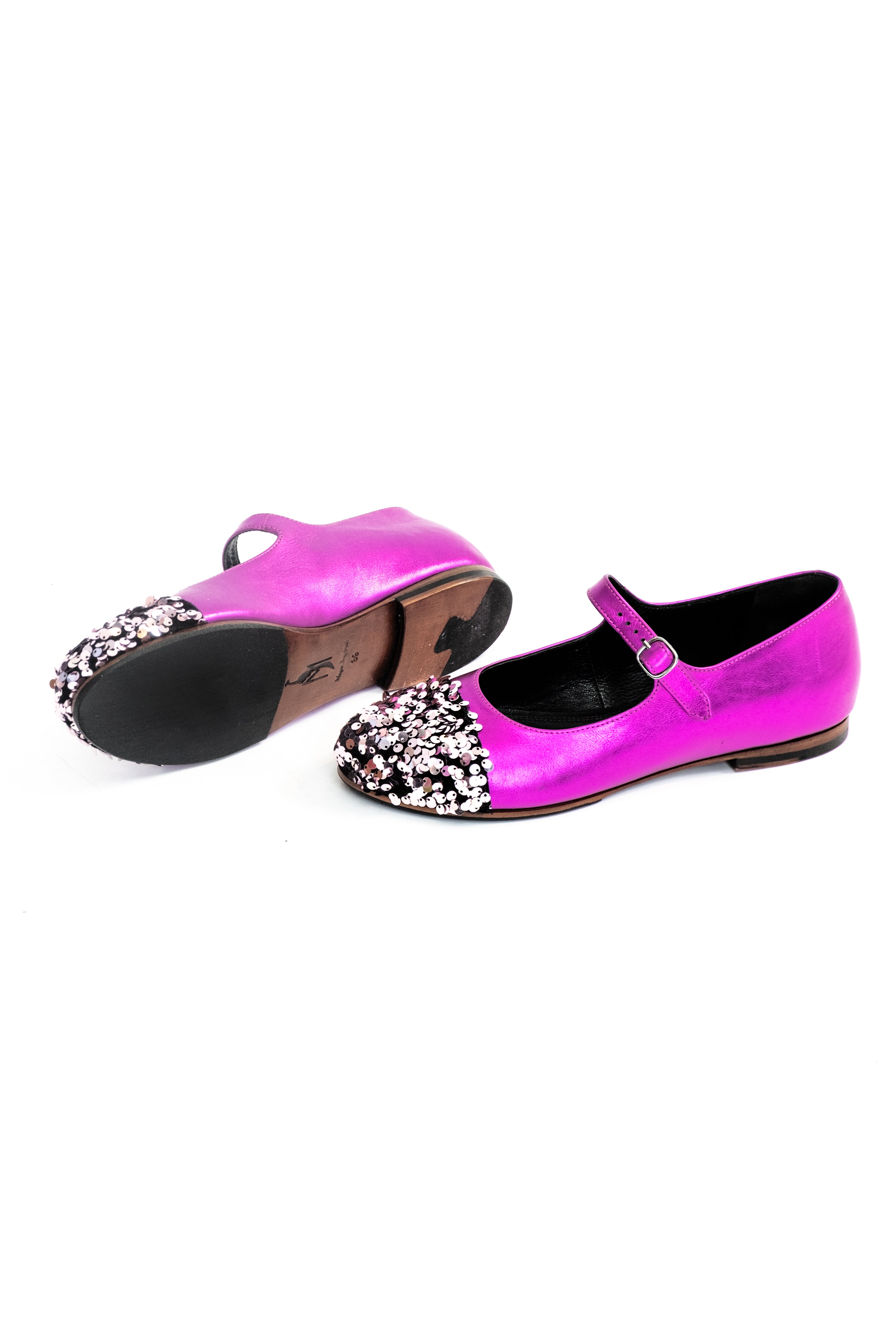 Handmade Ballerina Fuchsia Glitter