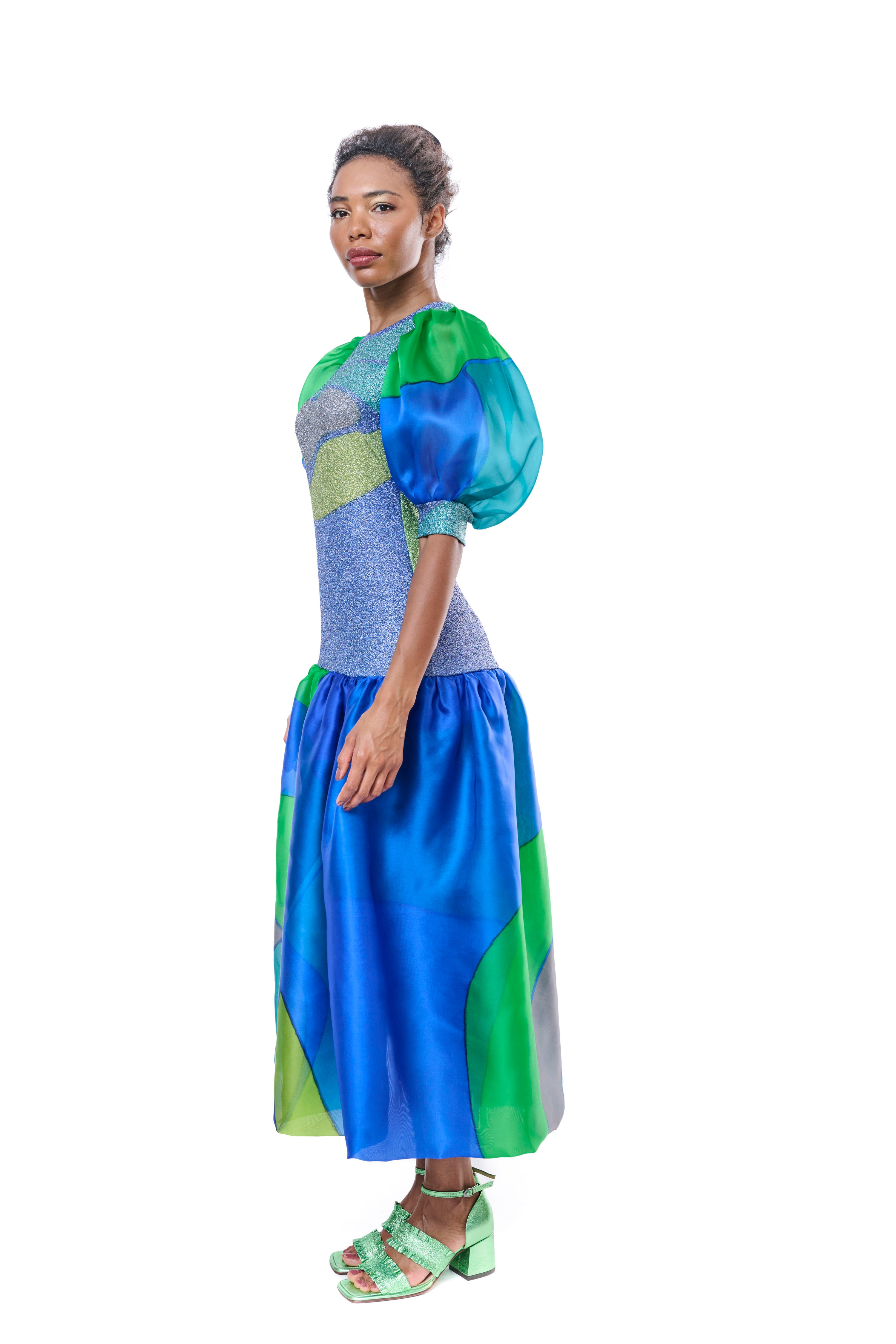 Dress Graphic Lurex Silk