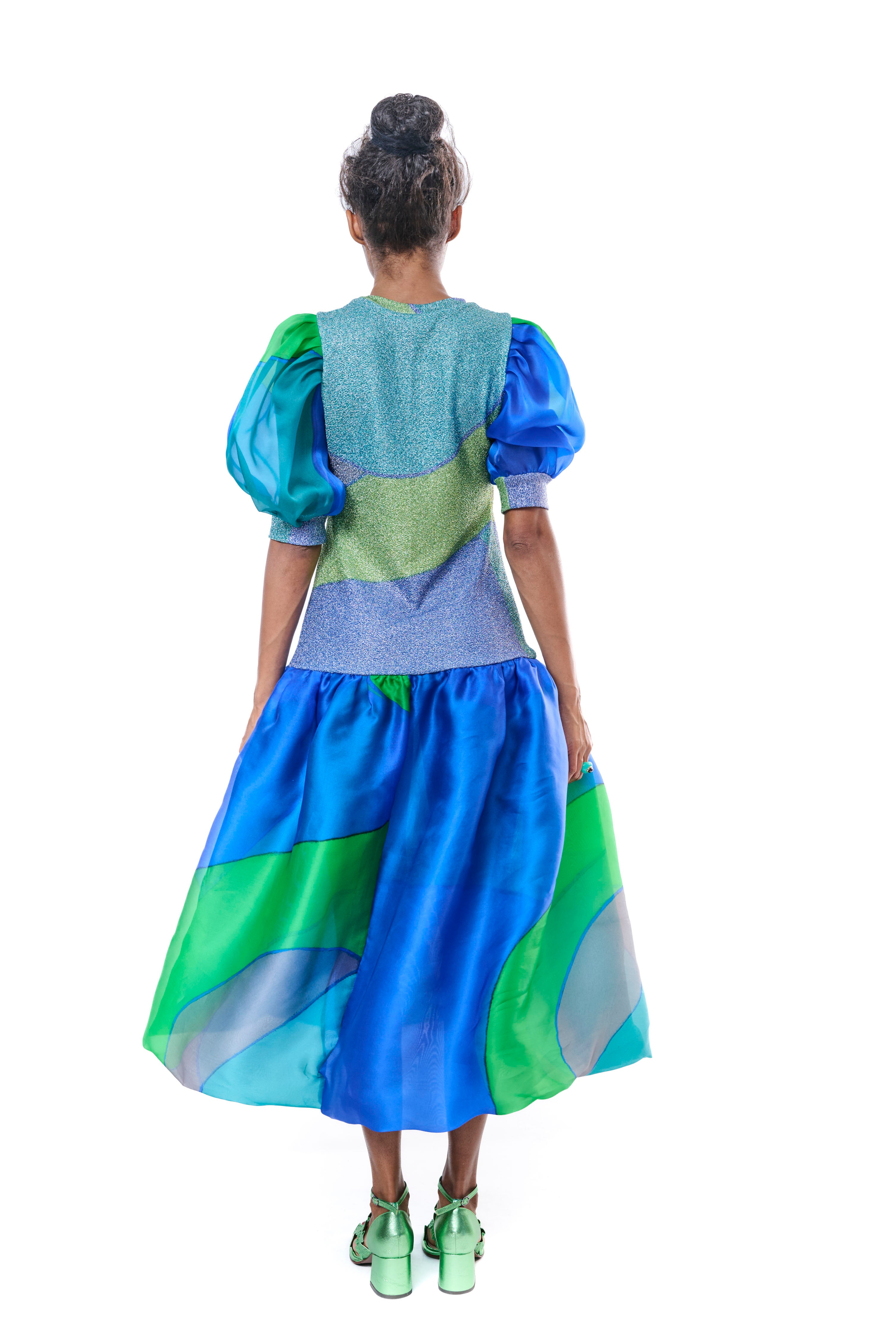 Dress Graphic Lurex Silk