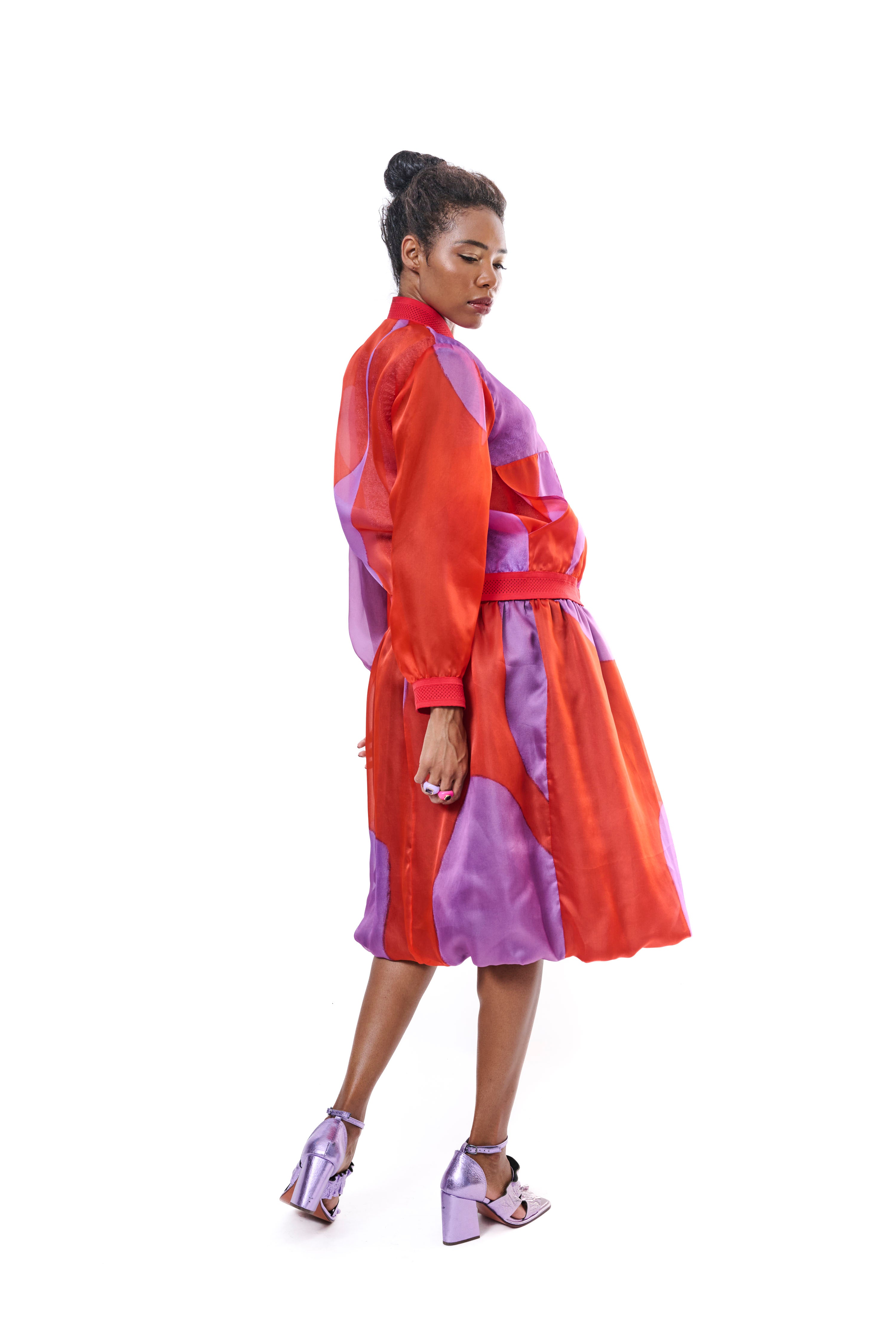 Bomber Jacket Graphic Pure Silk