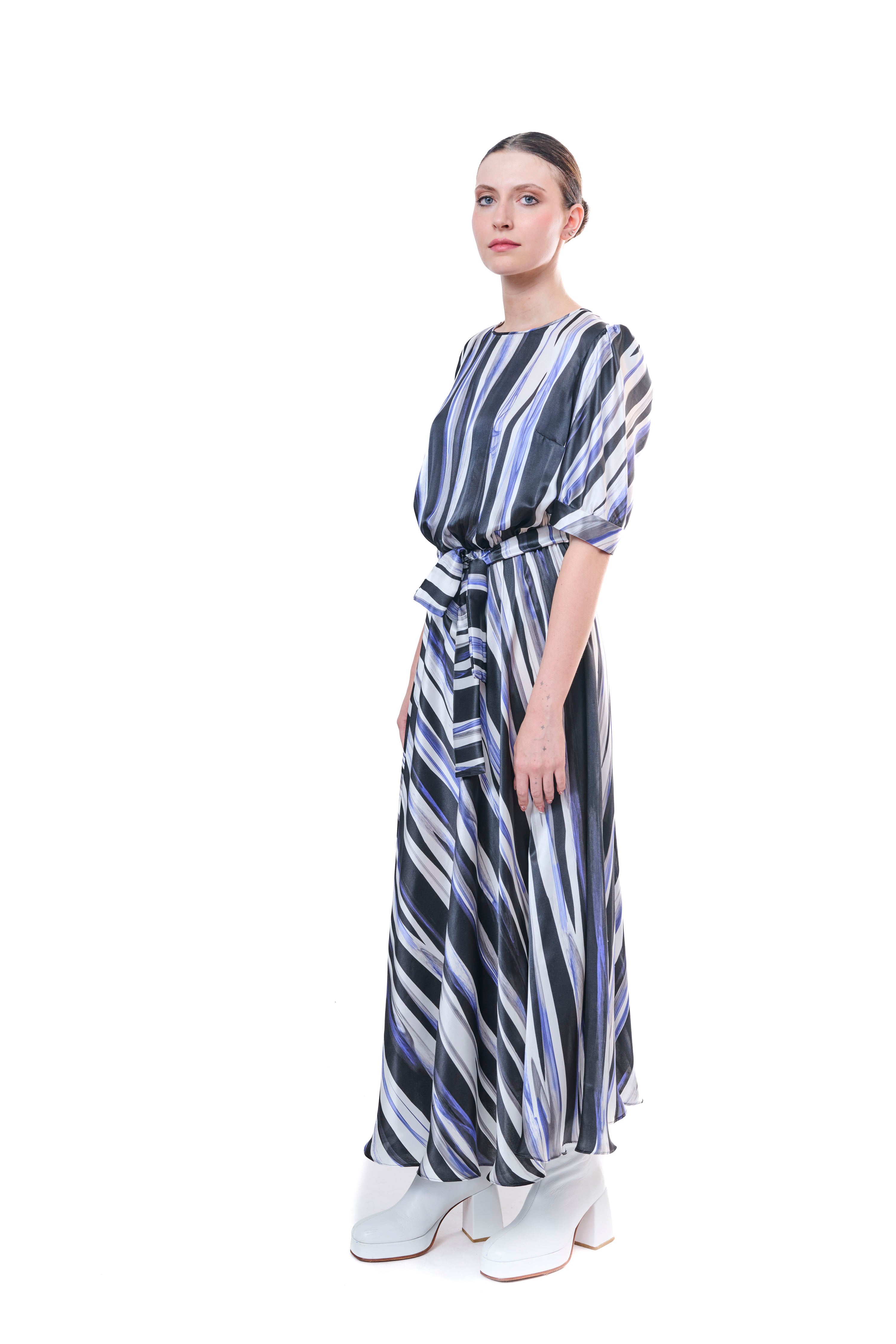 Dress Pure Silk Stripes