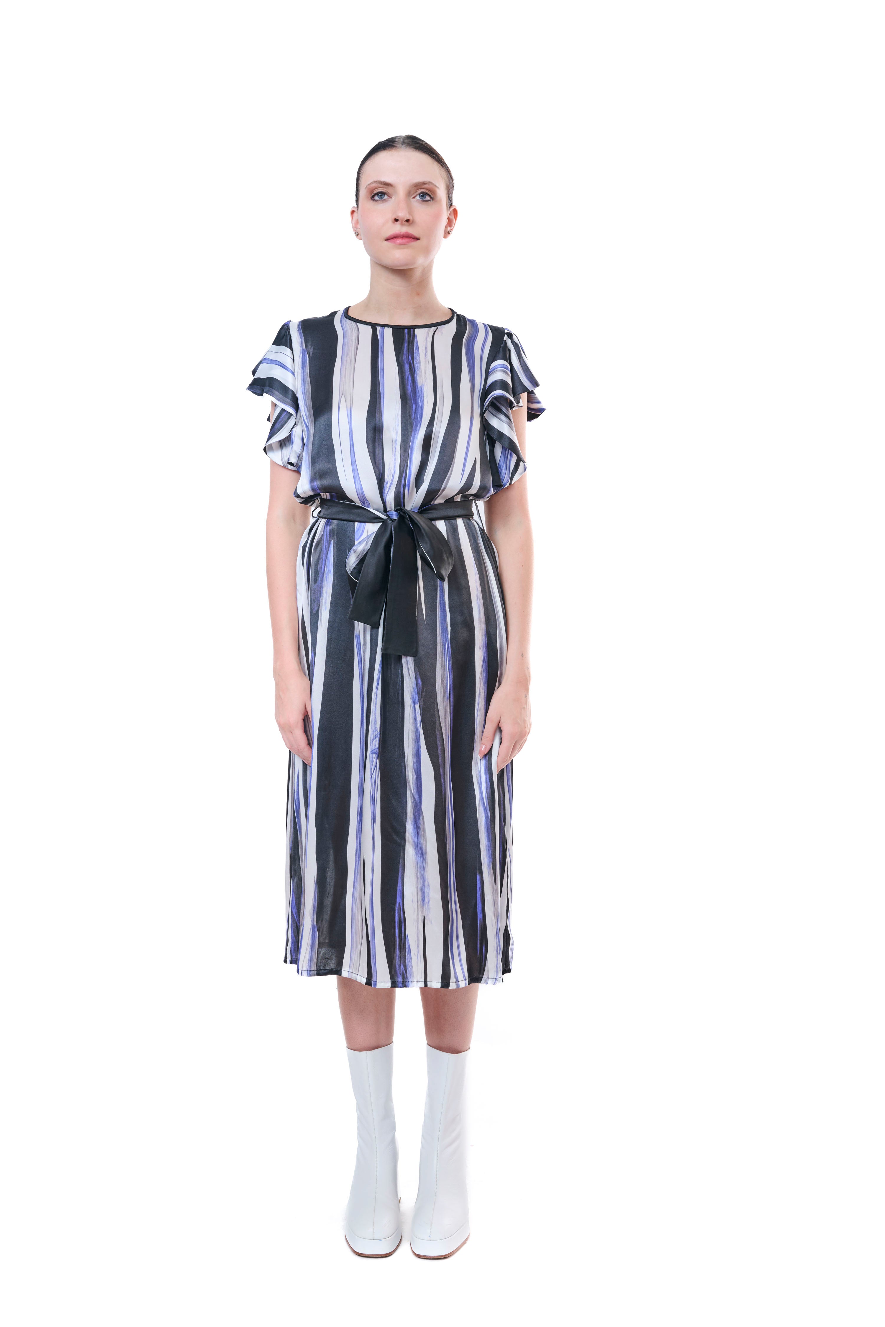 Dress Graphic Print Pure Silk