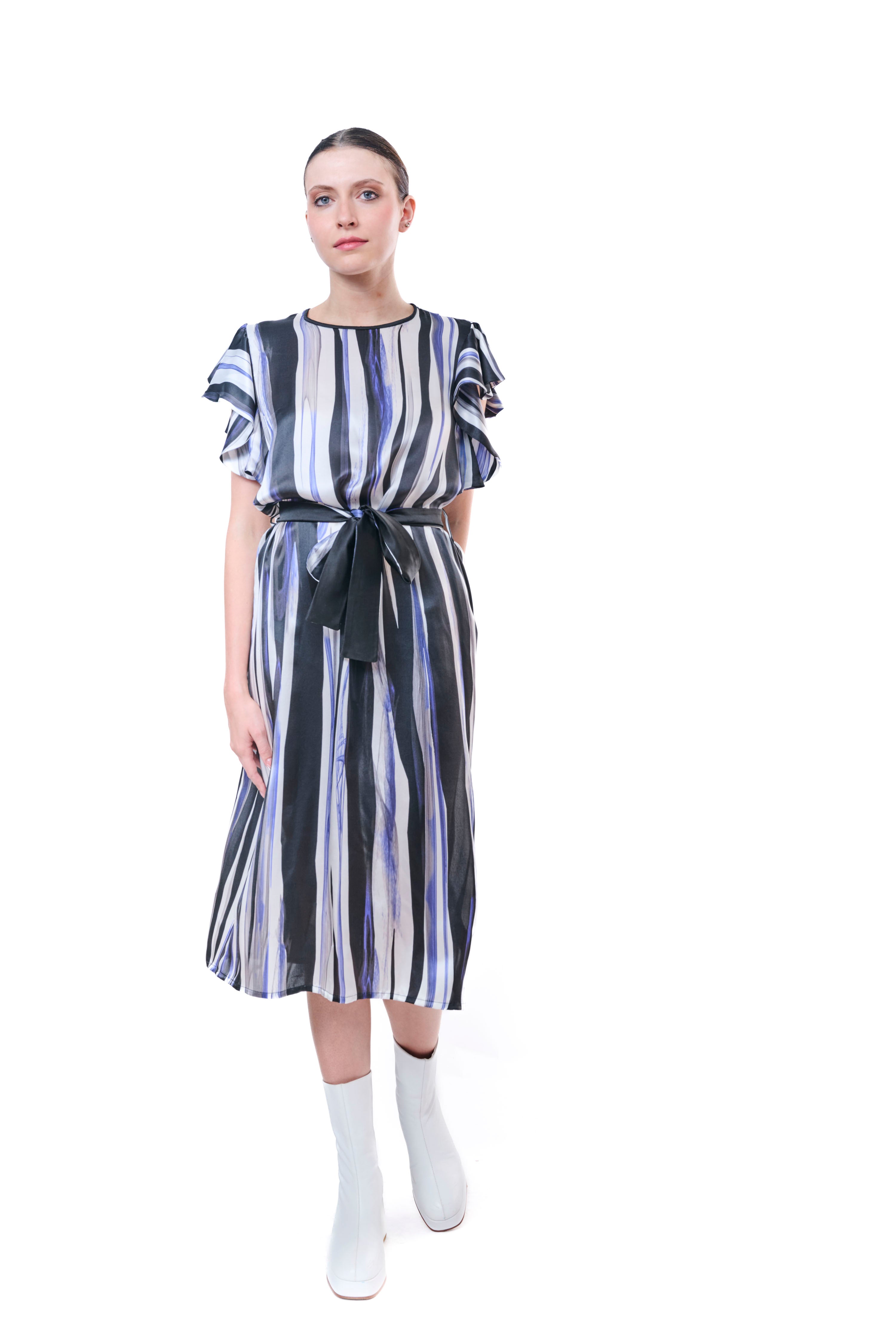 Dress Graphic Print Pure Silk