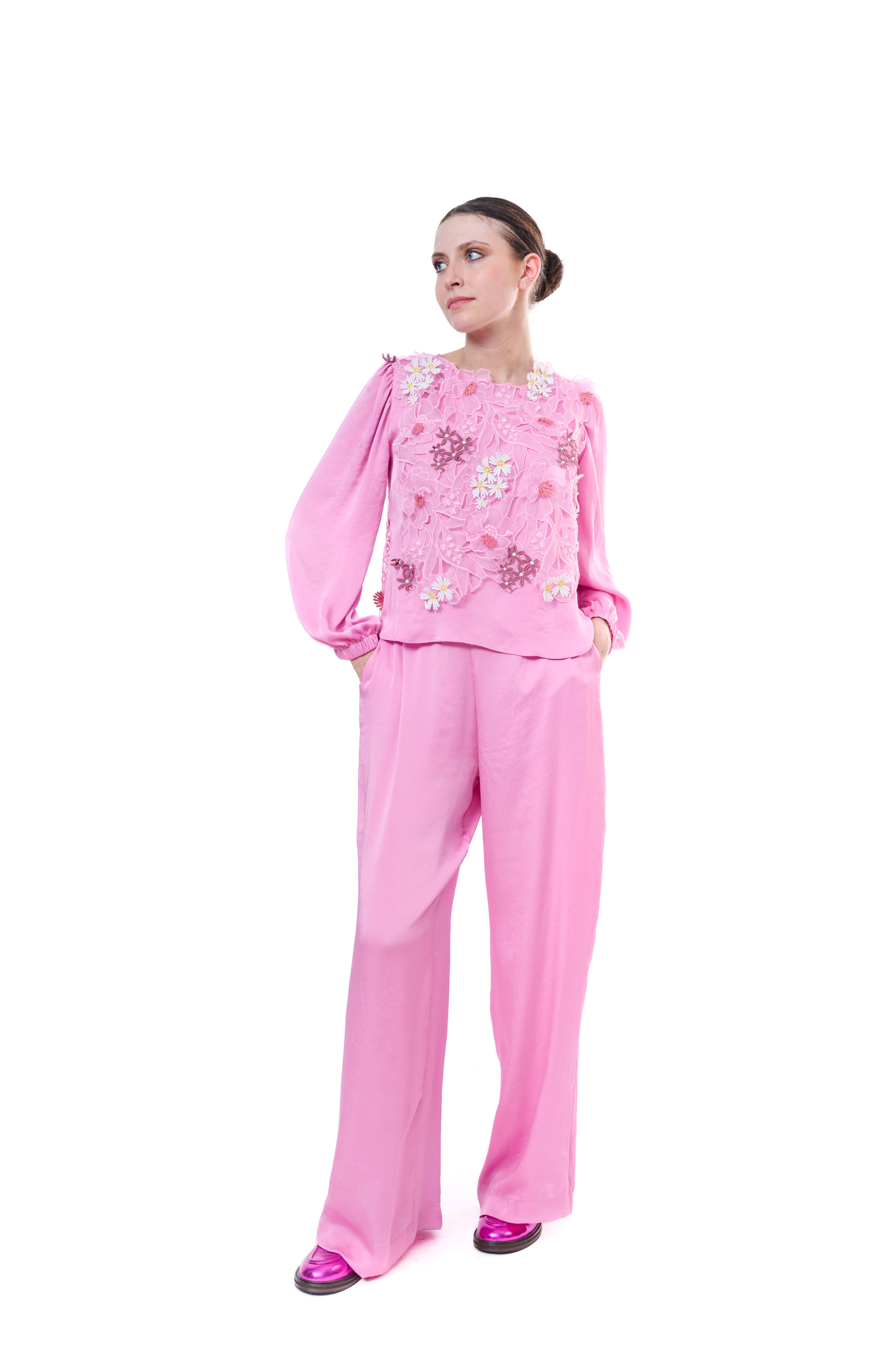 Blouse Baby Pink Embroidery