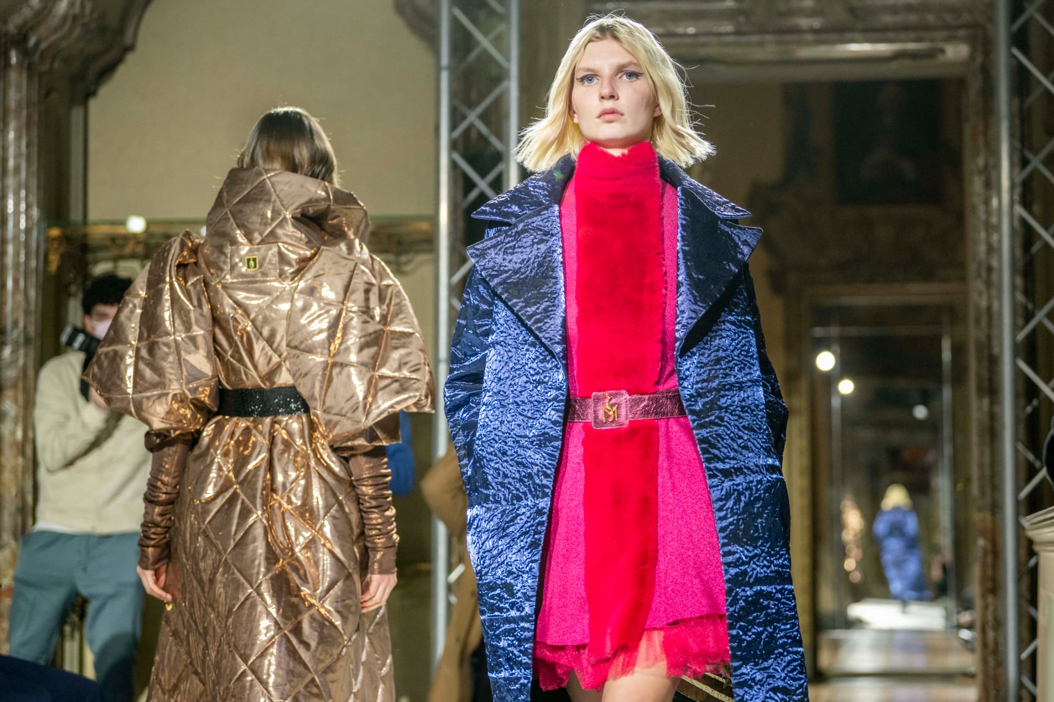 Runway Dress Pink with Faux Fur