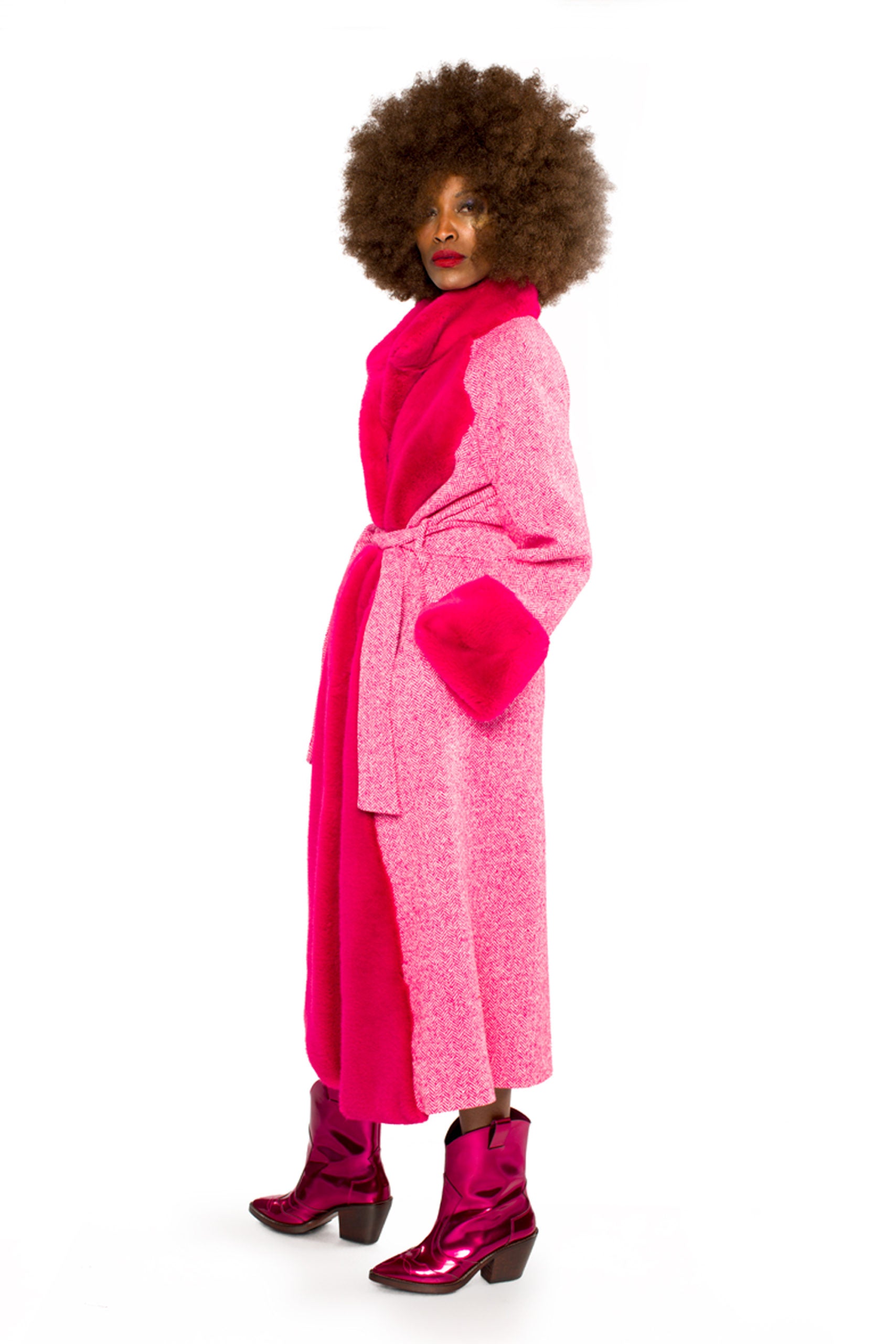 Coat Pink Faux Fur