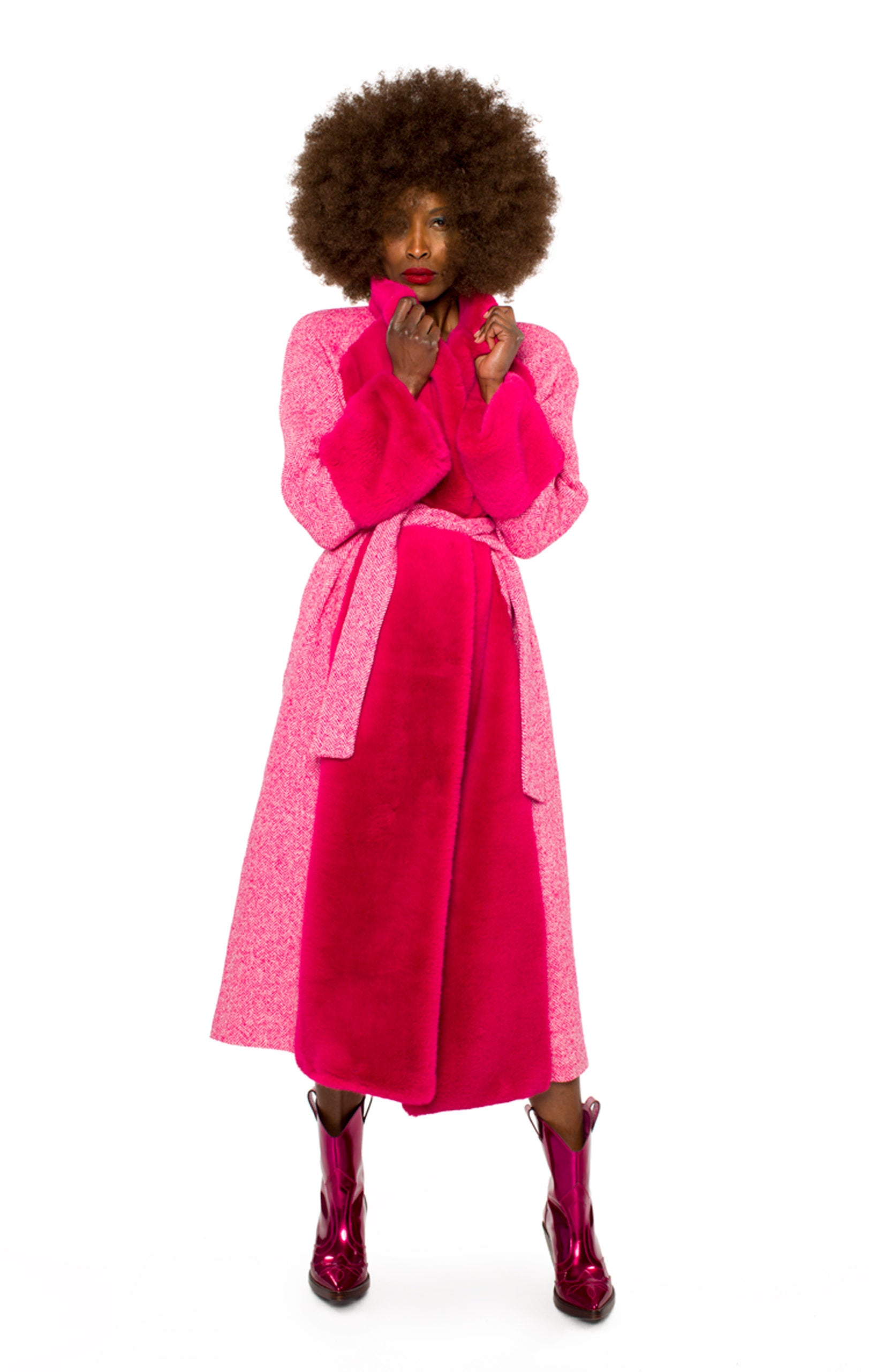 Coat Pink Faux Fur