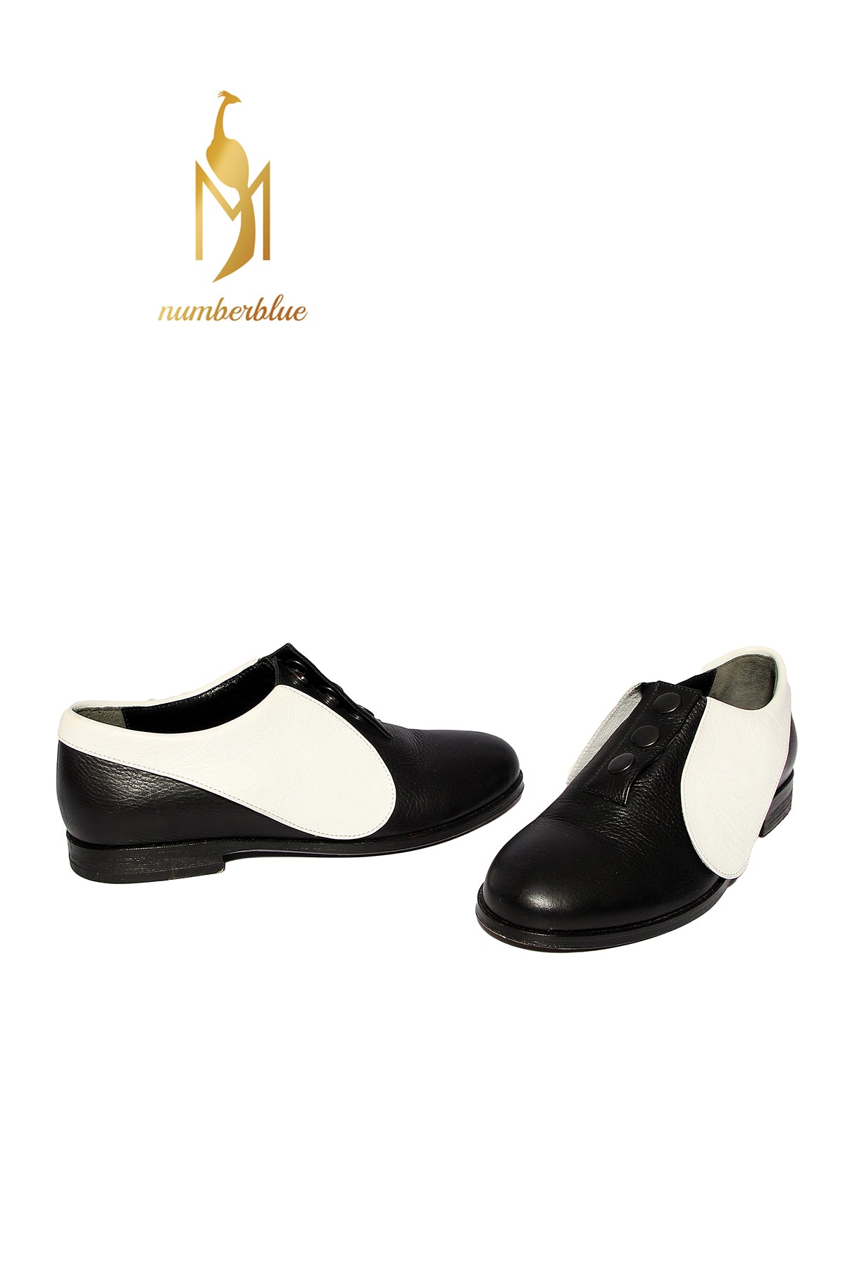 Handmade Loafer Black White