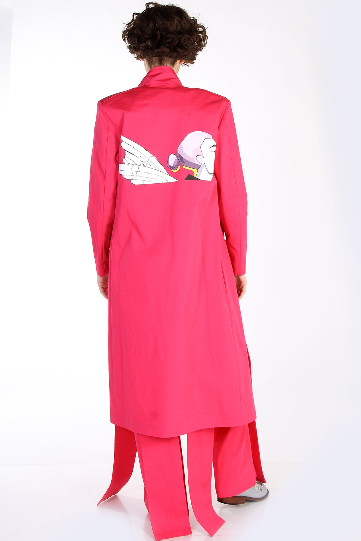 PRINTED COAT PINK