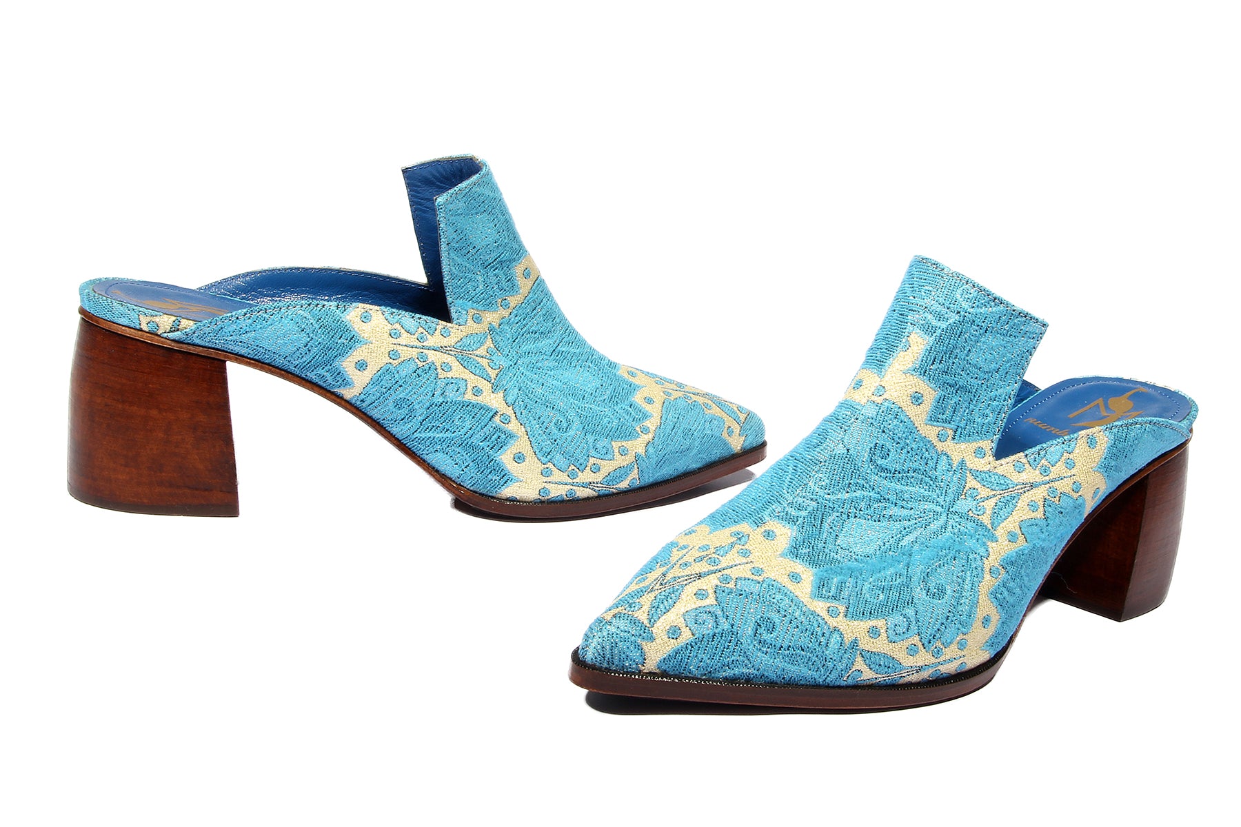 Handmade Mules Turquoise