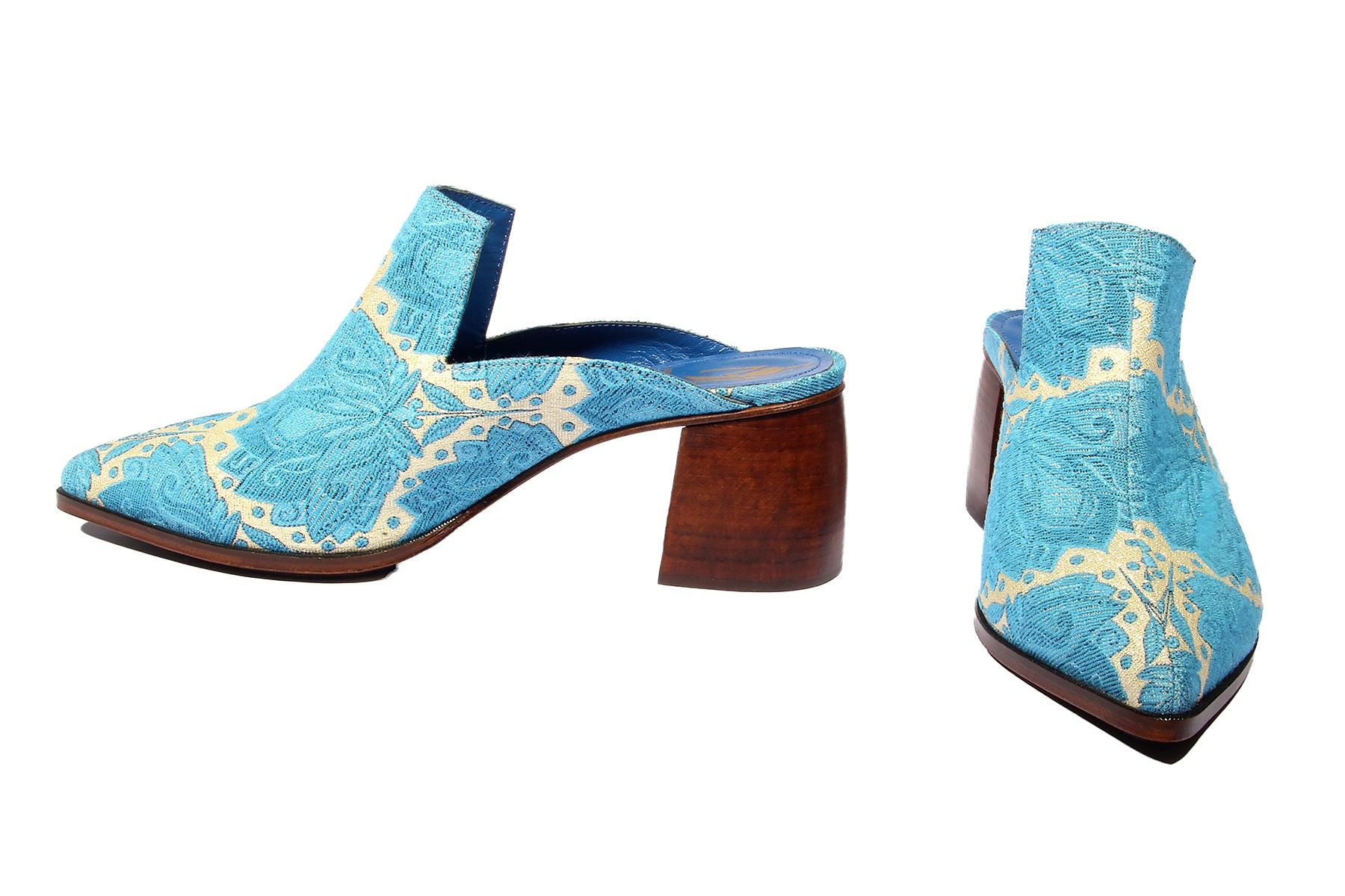 Handmade Mules Turquoise