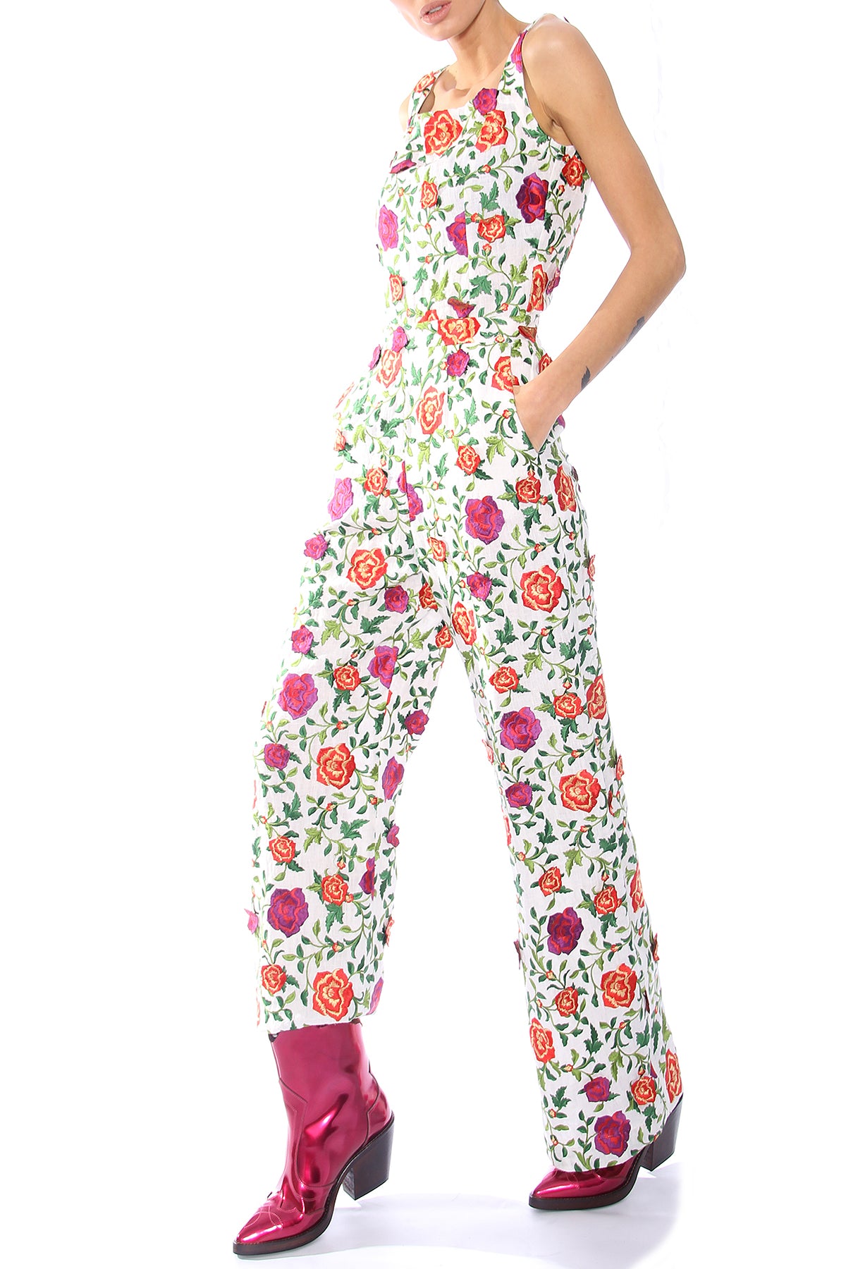 Overall mit 3D Blumen