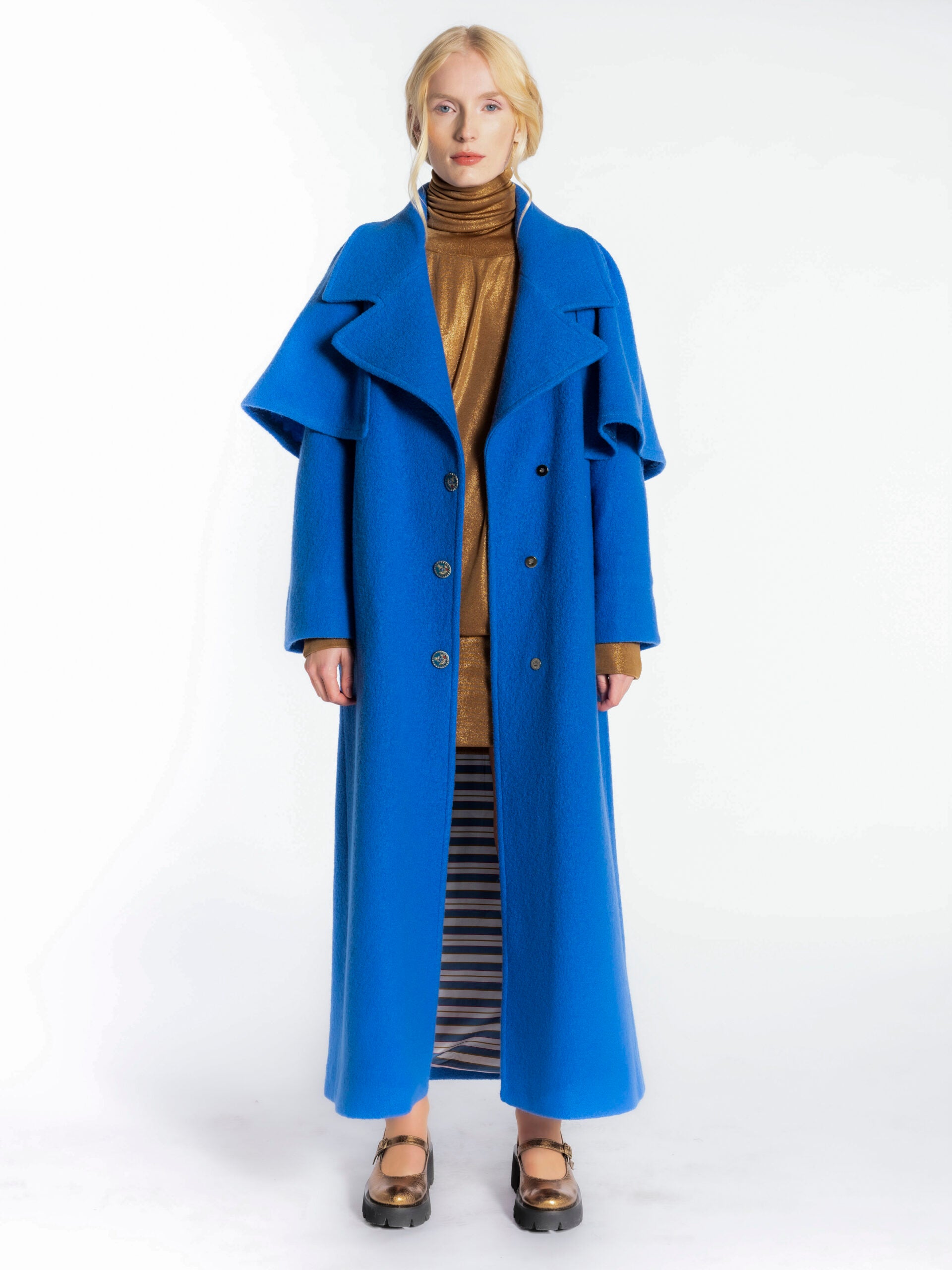 Coat Wool Electric Blue