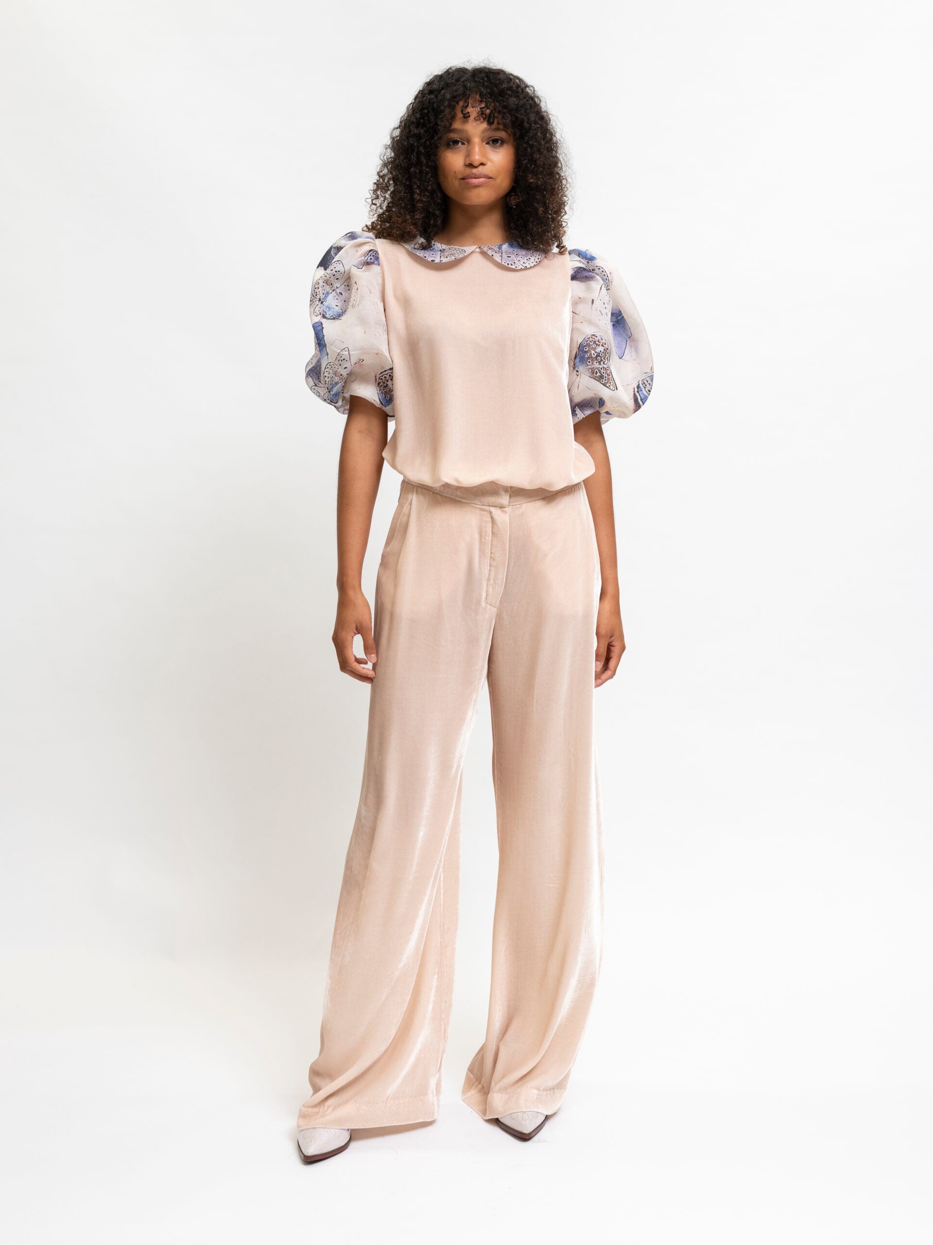 Puff Sleeve Blouse and Pants