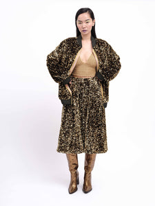 Bomber Jacket Sequins Bronze