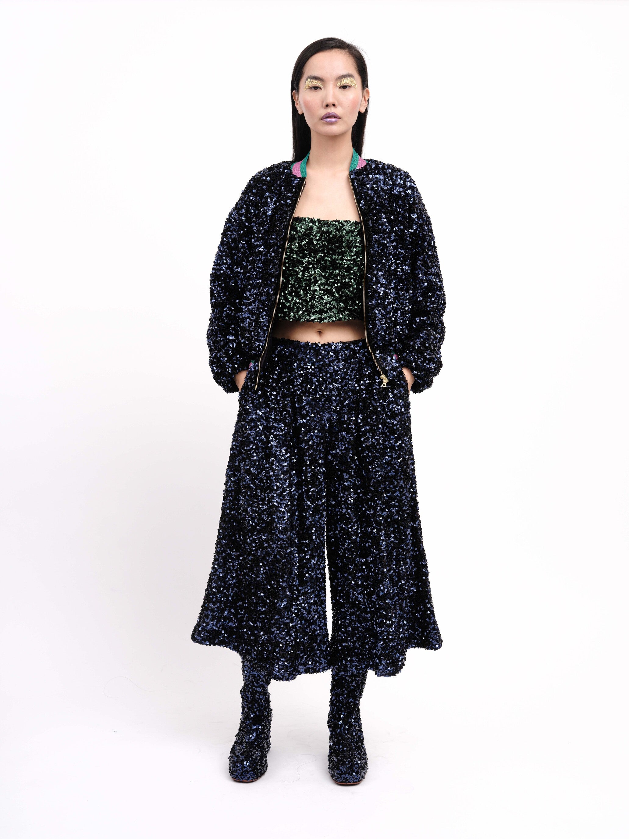 Culottes Sequins Blue