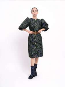 Dress Graphic Animal Print Green
