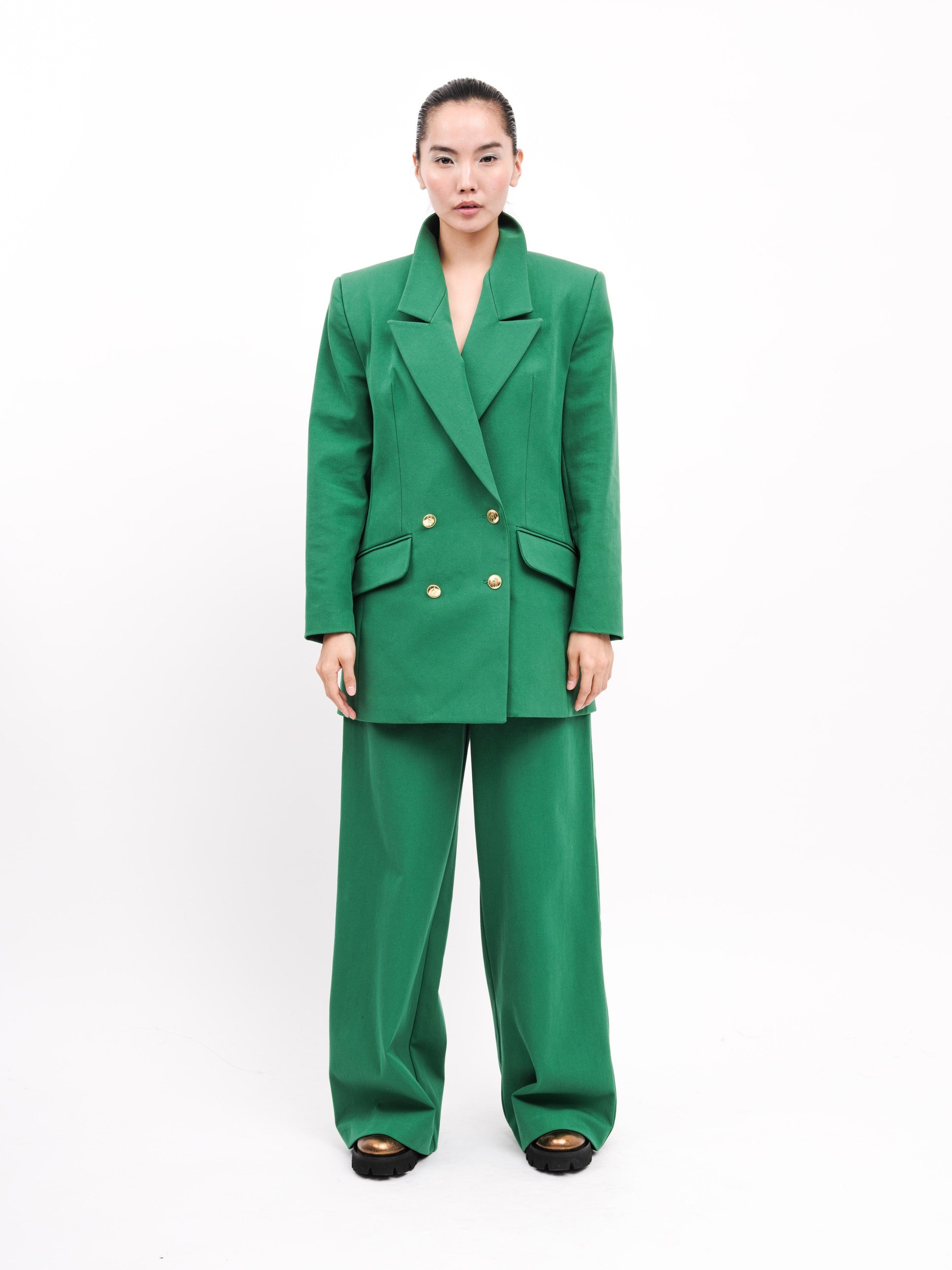 Green Suit Wide Fit