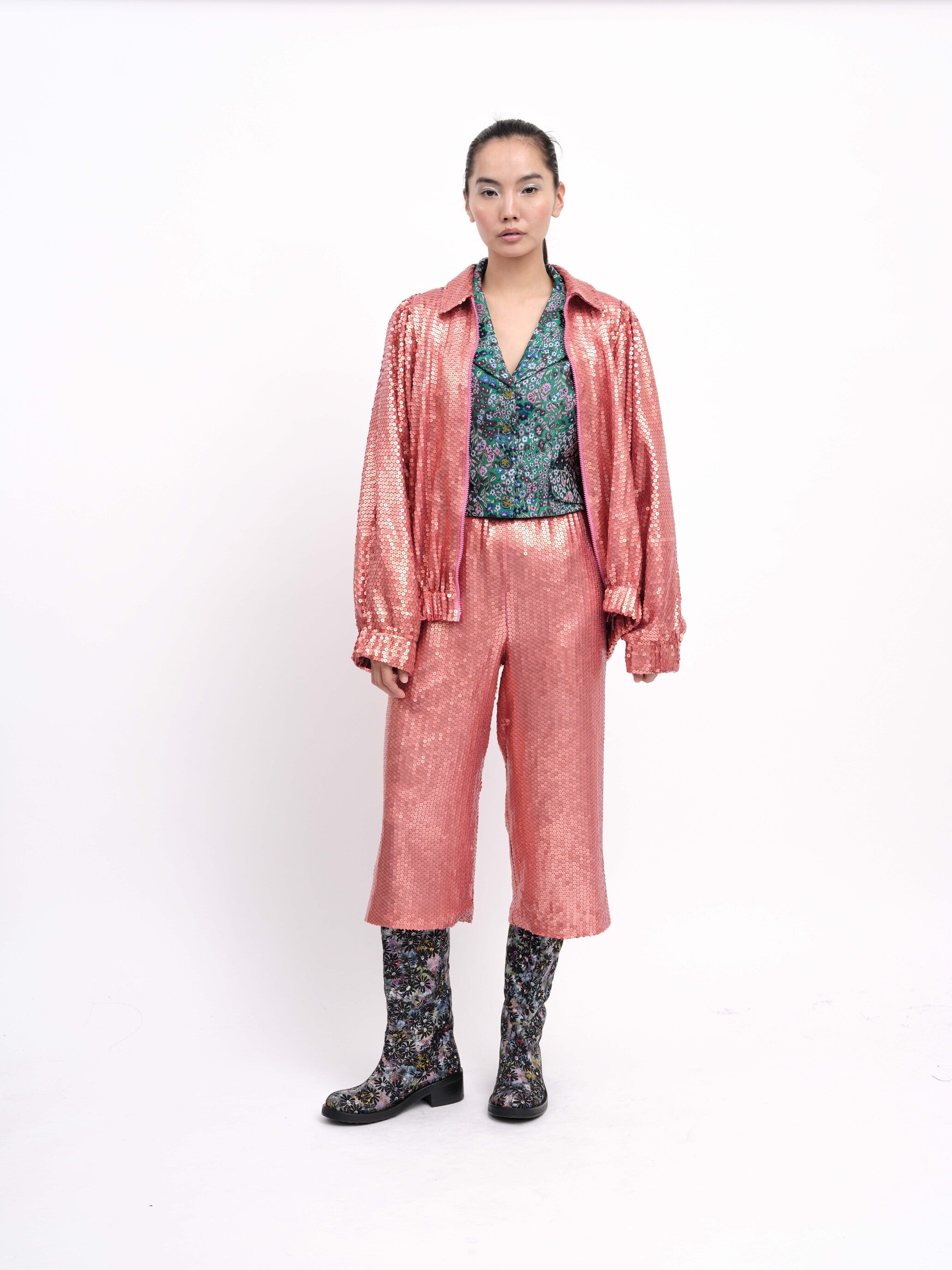 Culottes Sequins Coral