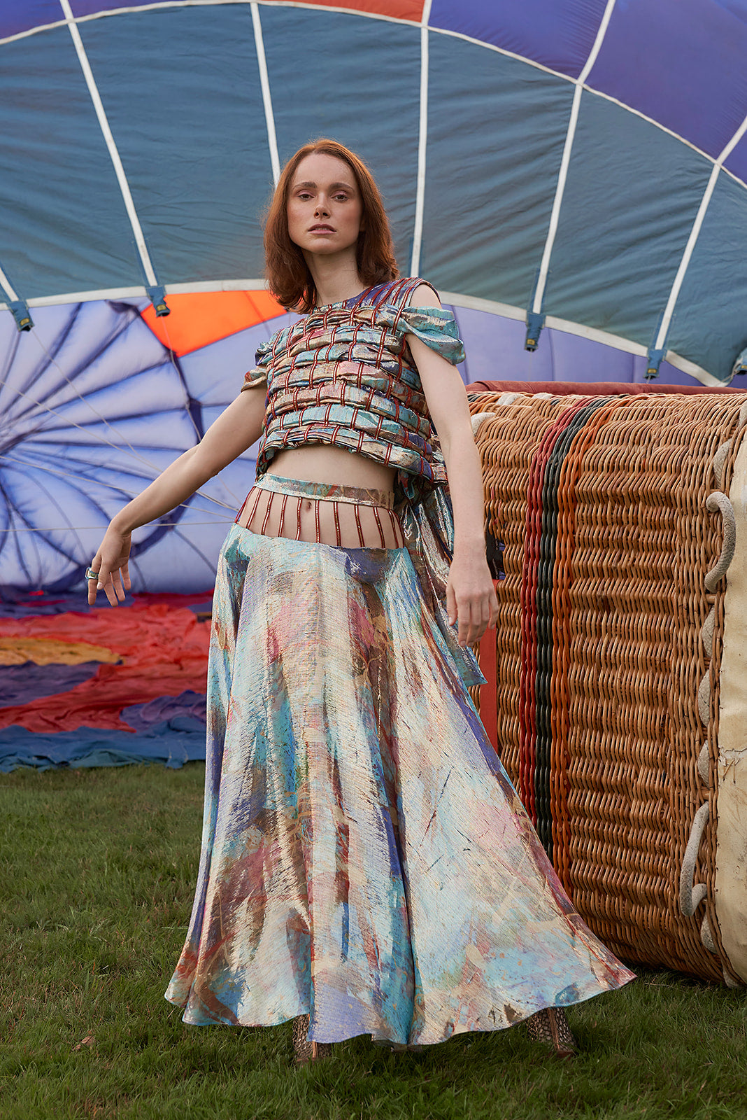 Top and Skirt Silk Runway Paris