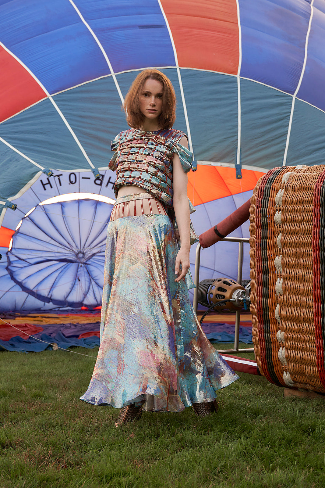 Top and Skirt Silk Runway Paris