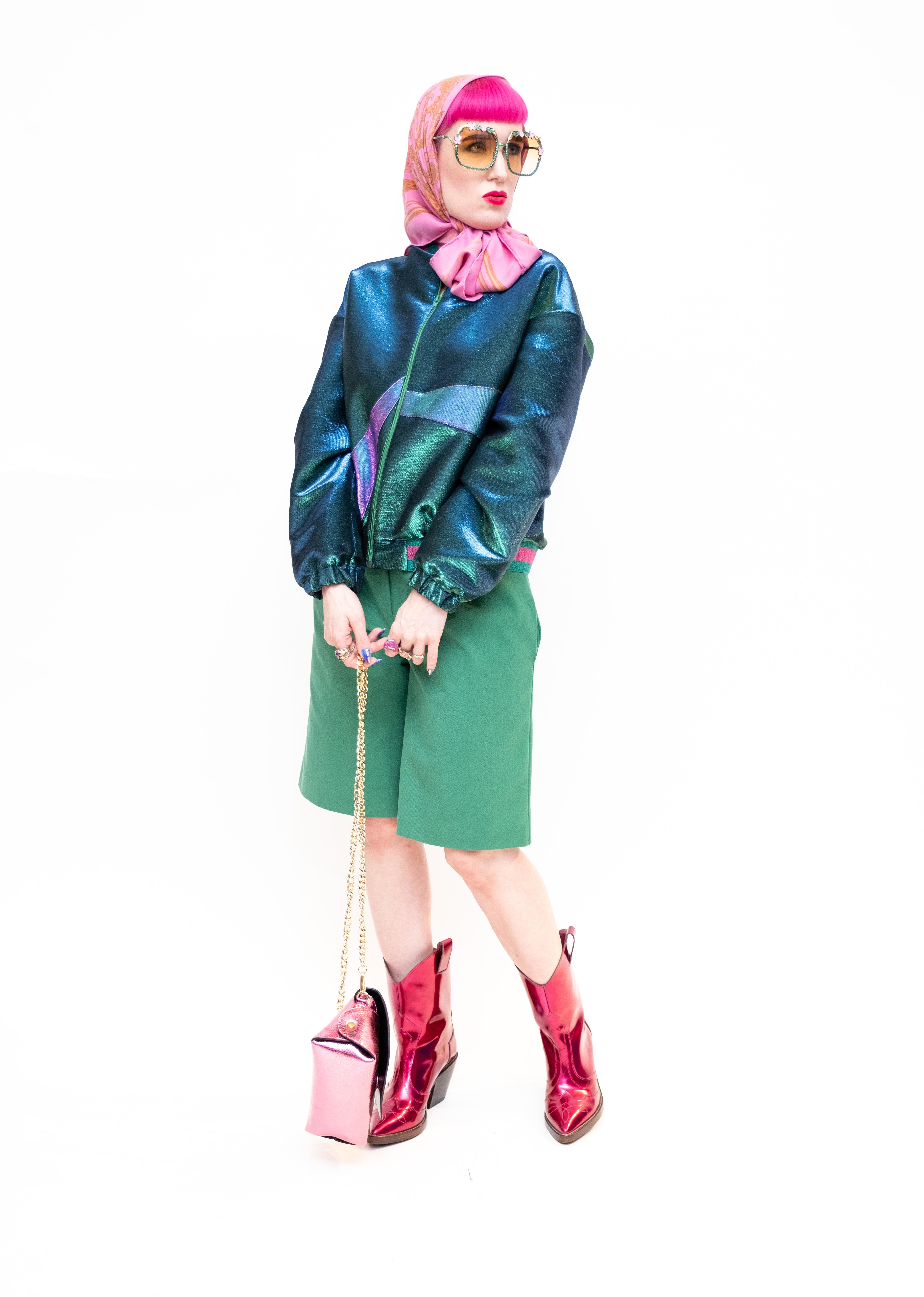 Bomber Jacket Shiny Green