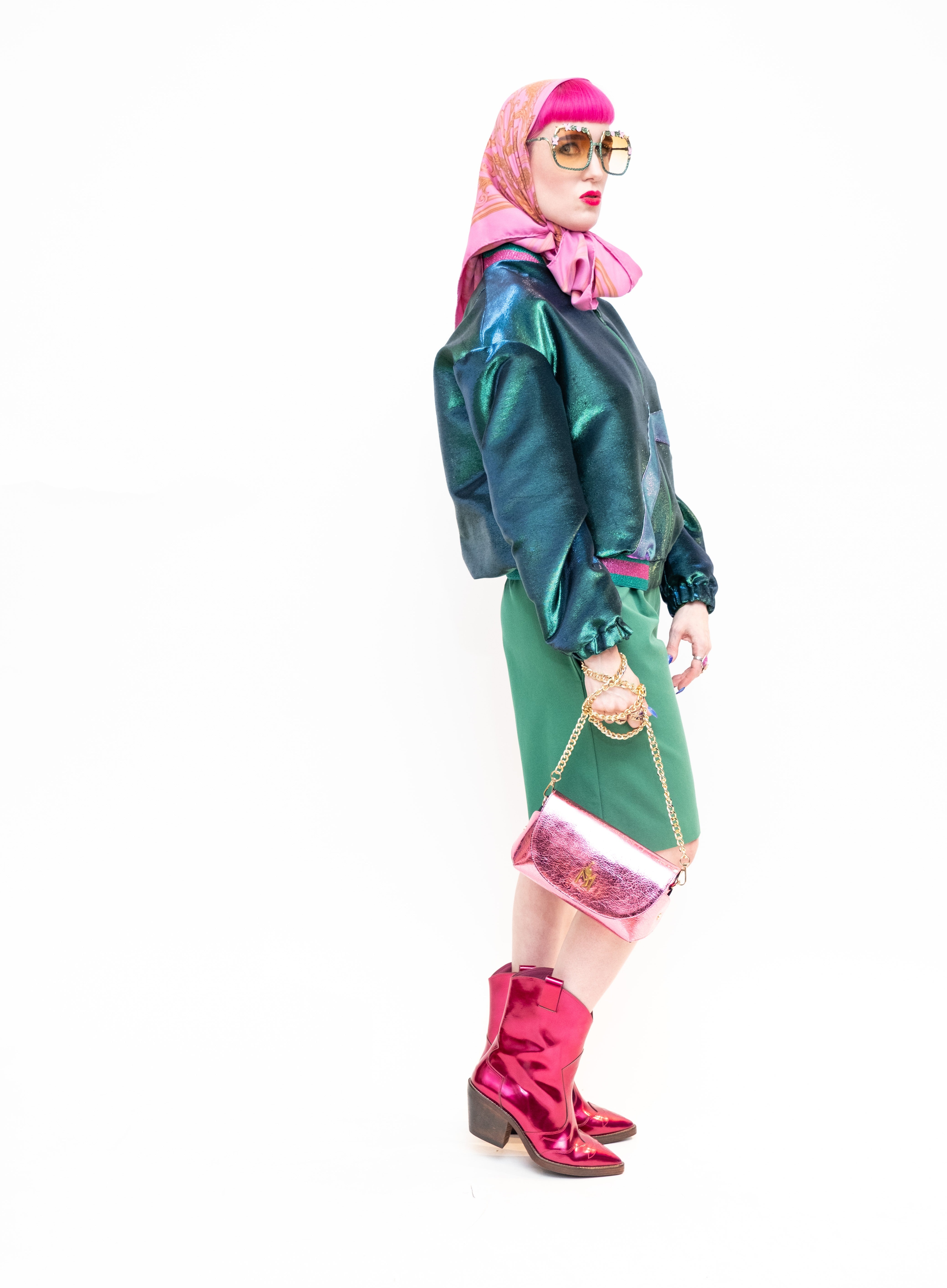 Bomber Jacket Shiny Green