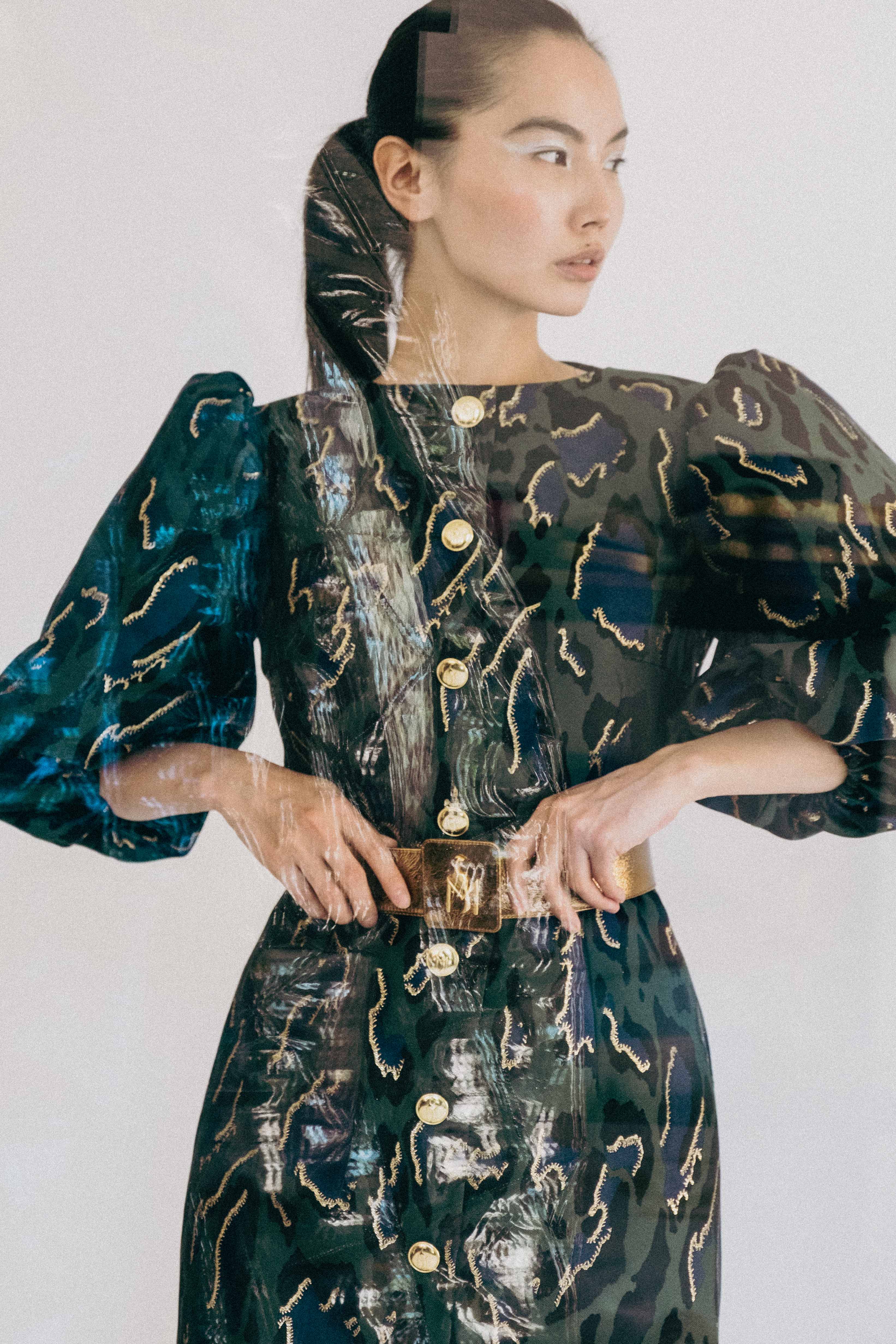 Dress Graphic Animal Print Green