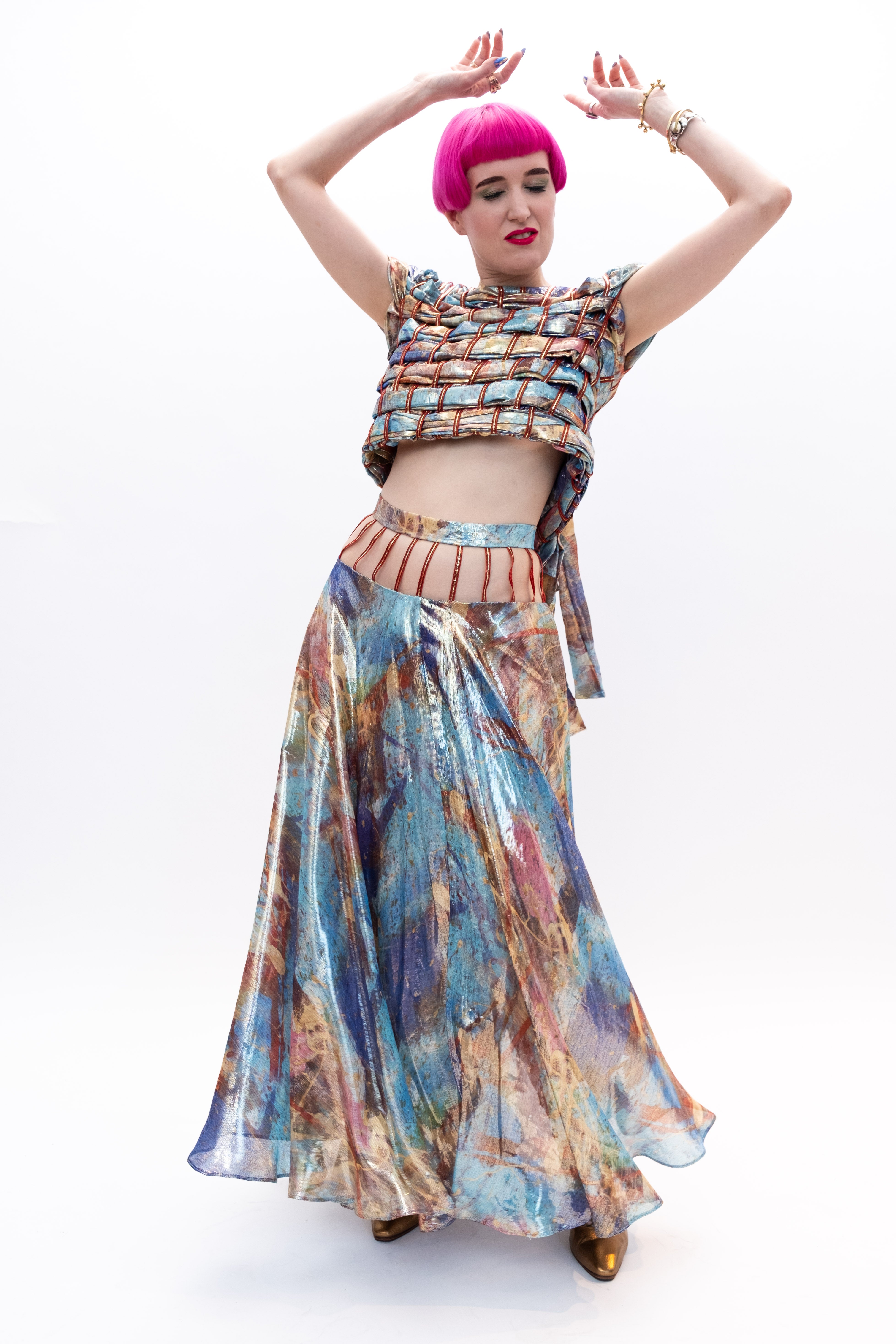 Top and Skirt Silk Runway Paris