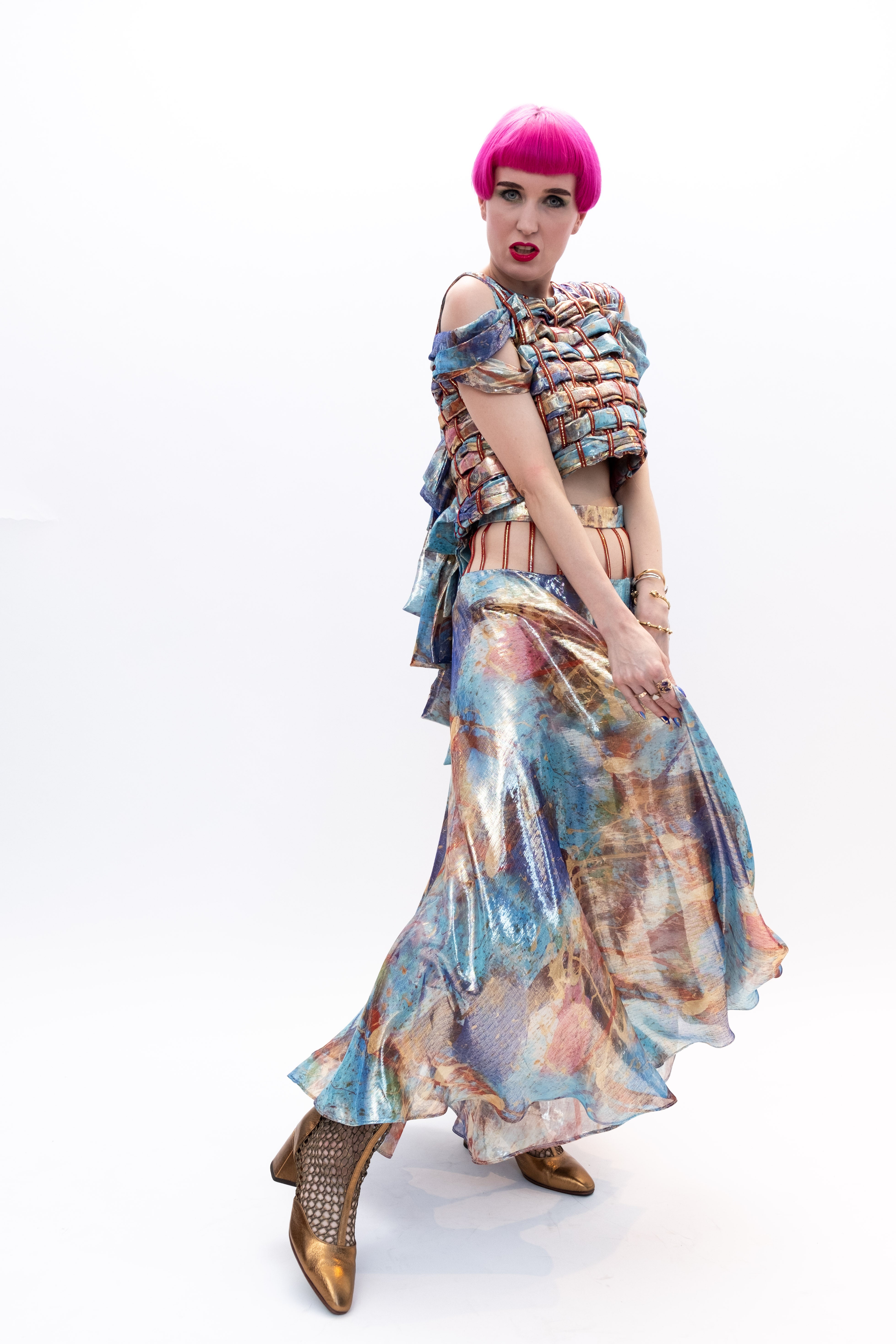 Top and Skirt Silk Runway Paris