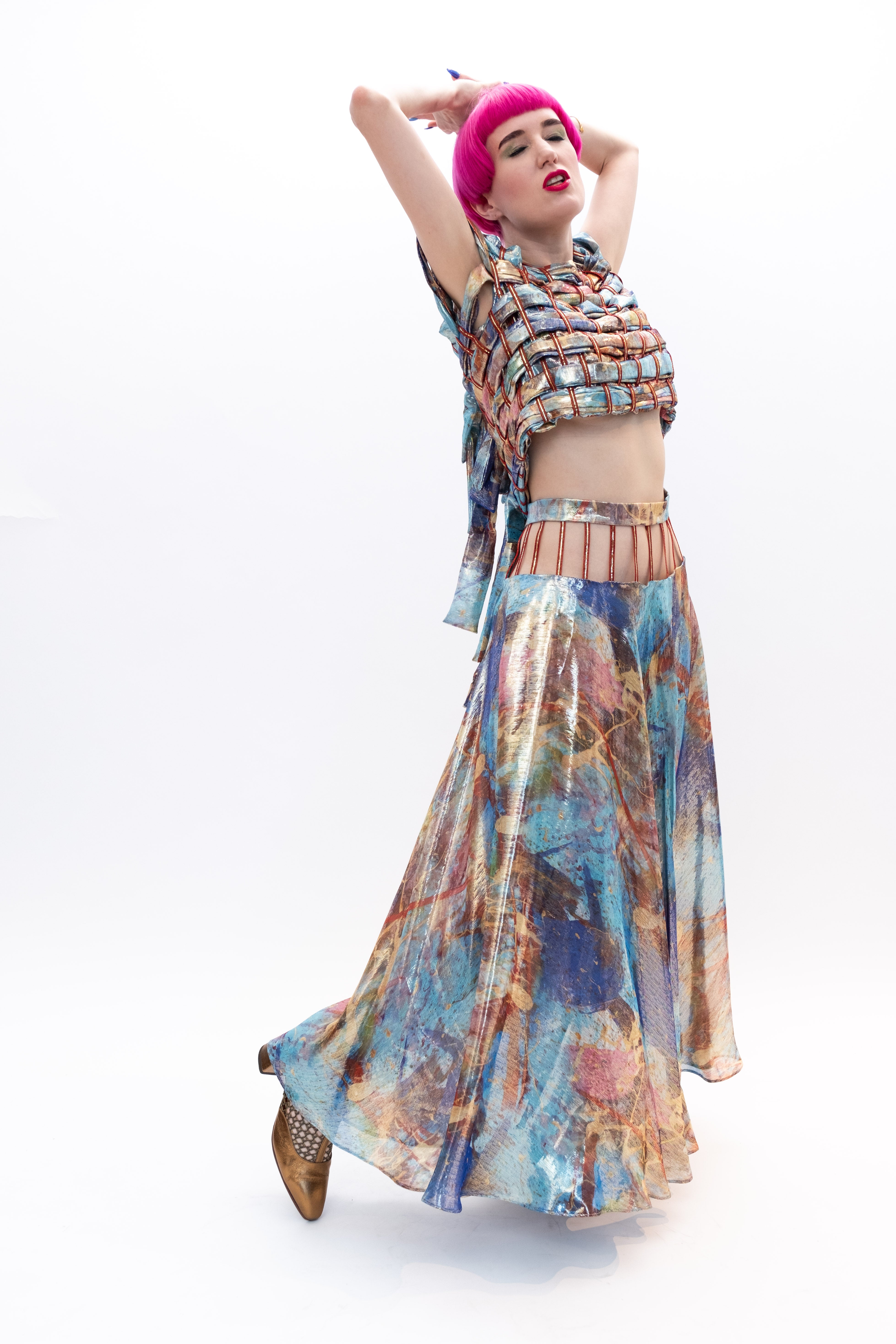 Top and Skirt Silk Runway Paris