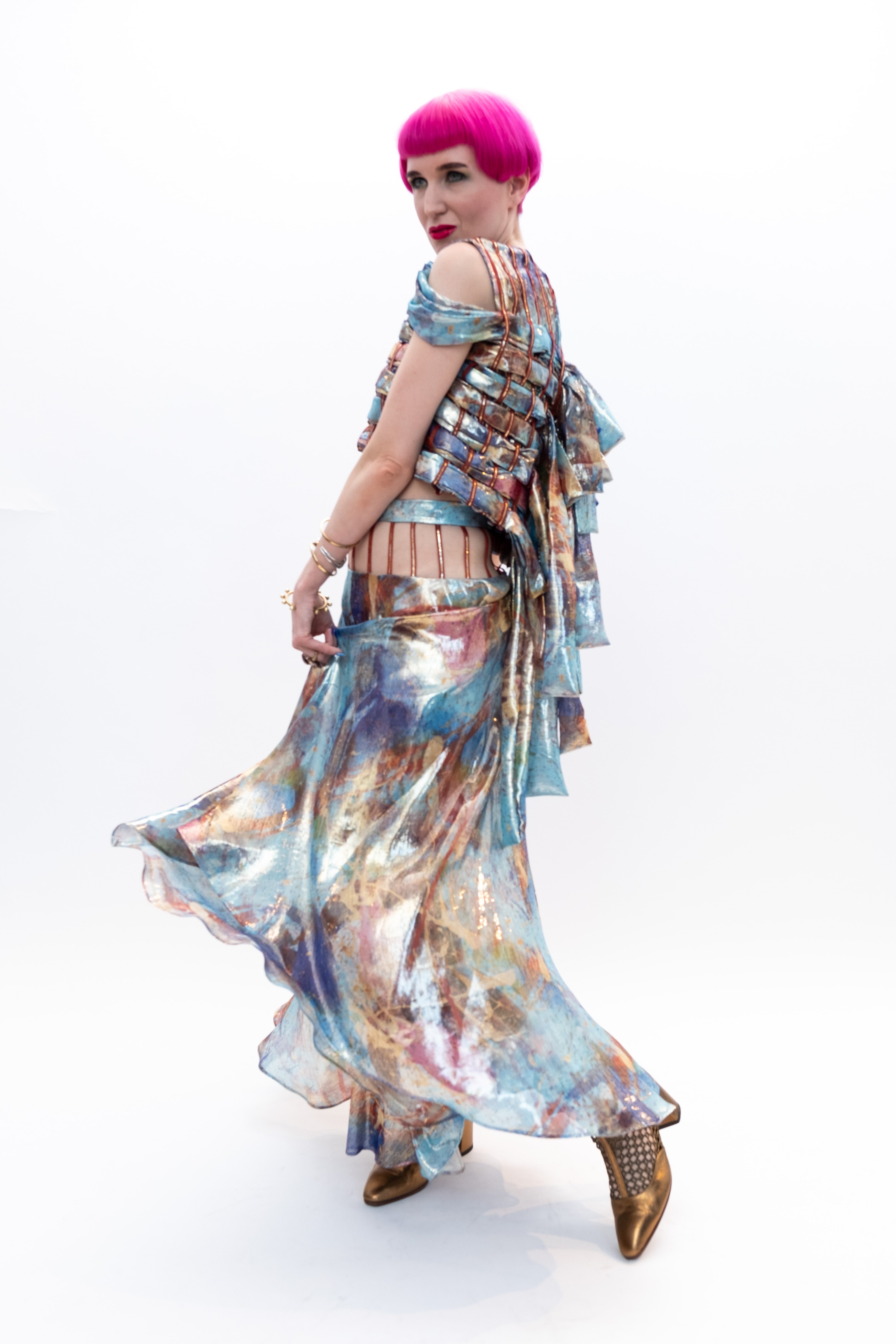 Top and Skirt Silk Runway Paris