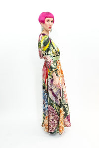 Silk Dress Print "Green Garden of Georgia"