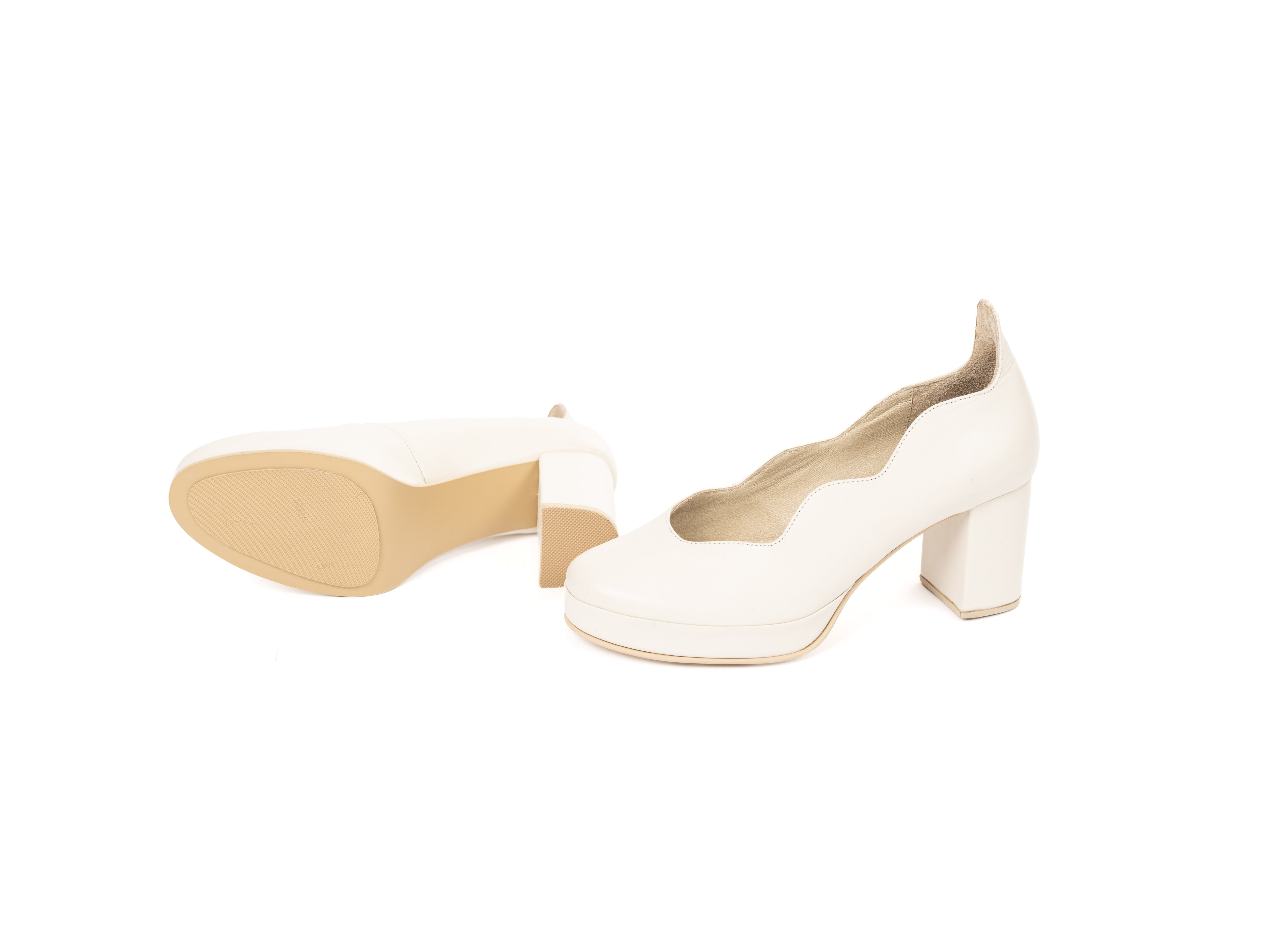 Pumps Weiss – Draufsicht