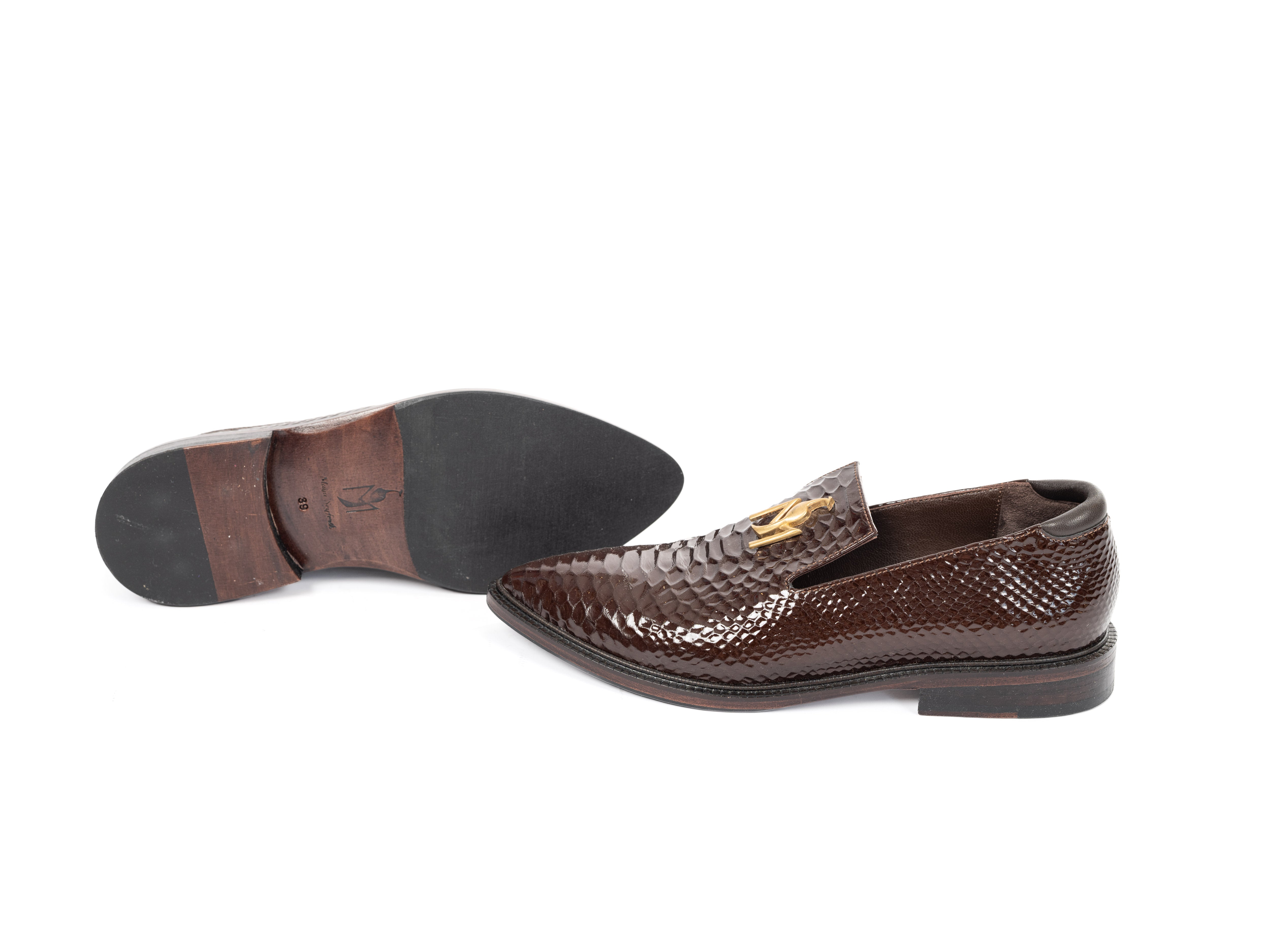 Maya Seyferth Loafer in Braun, Sohlen- und Seitenansicht