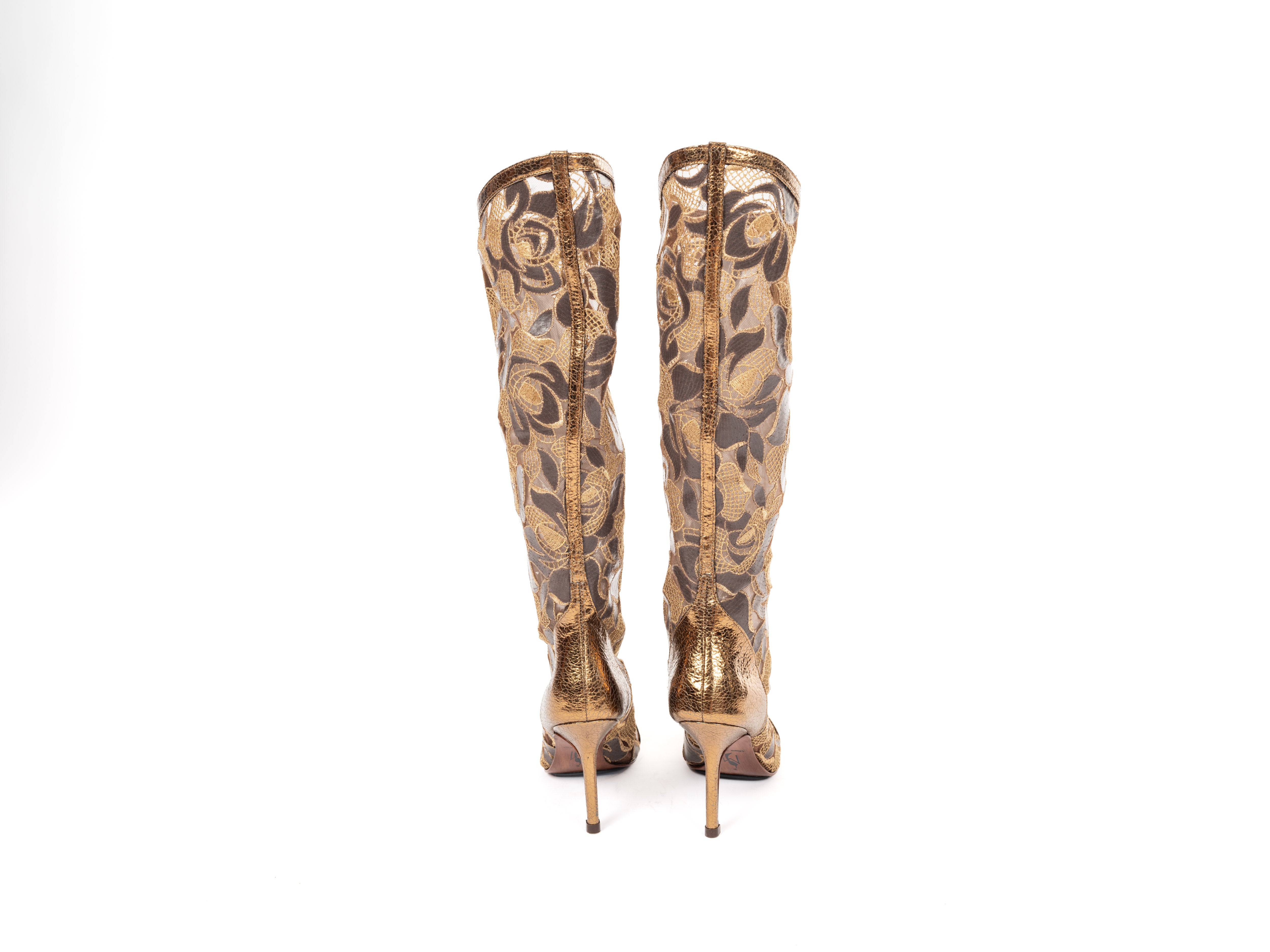 Maya Seyferth Stiefel Gold, Rückansicht