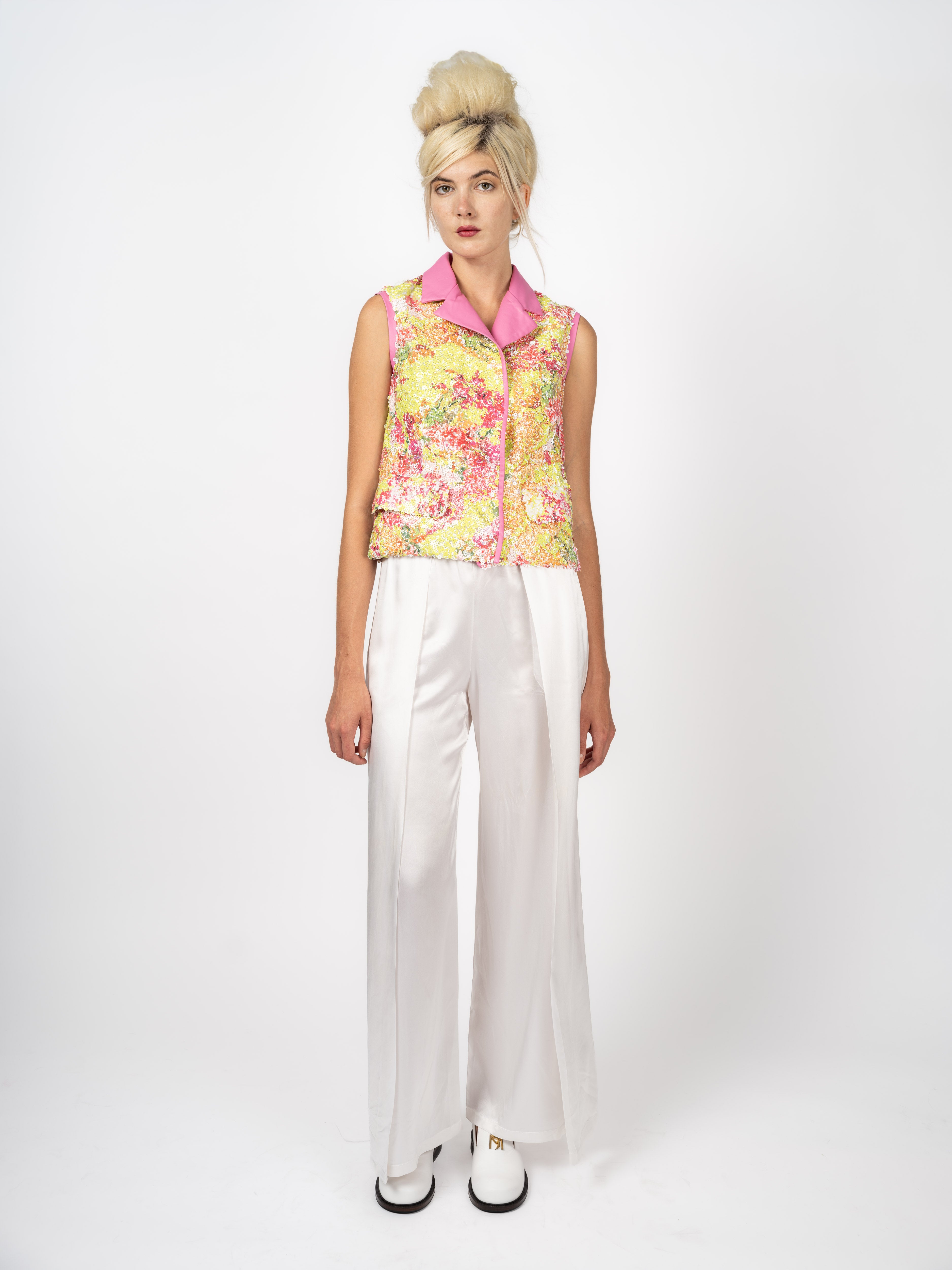 Vest Sequins Floral – full look