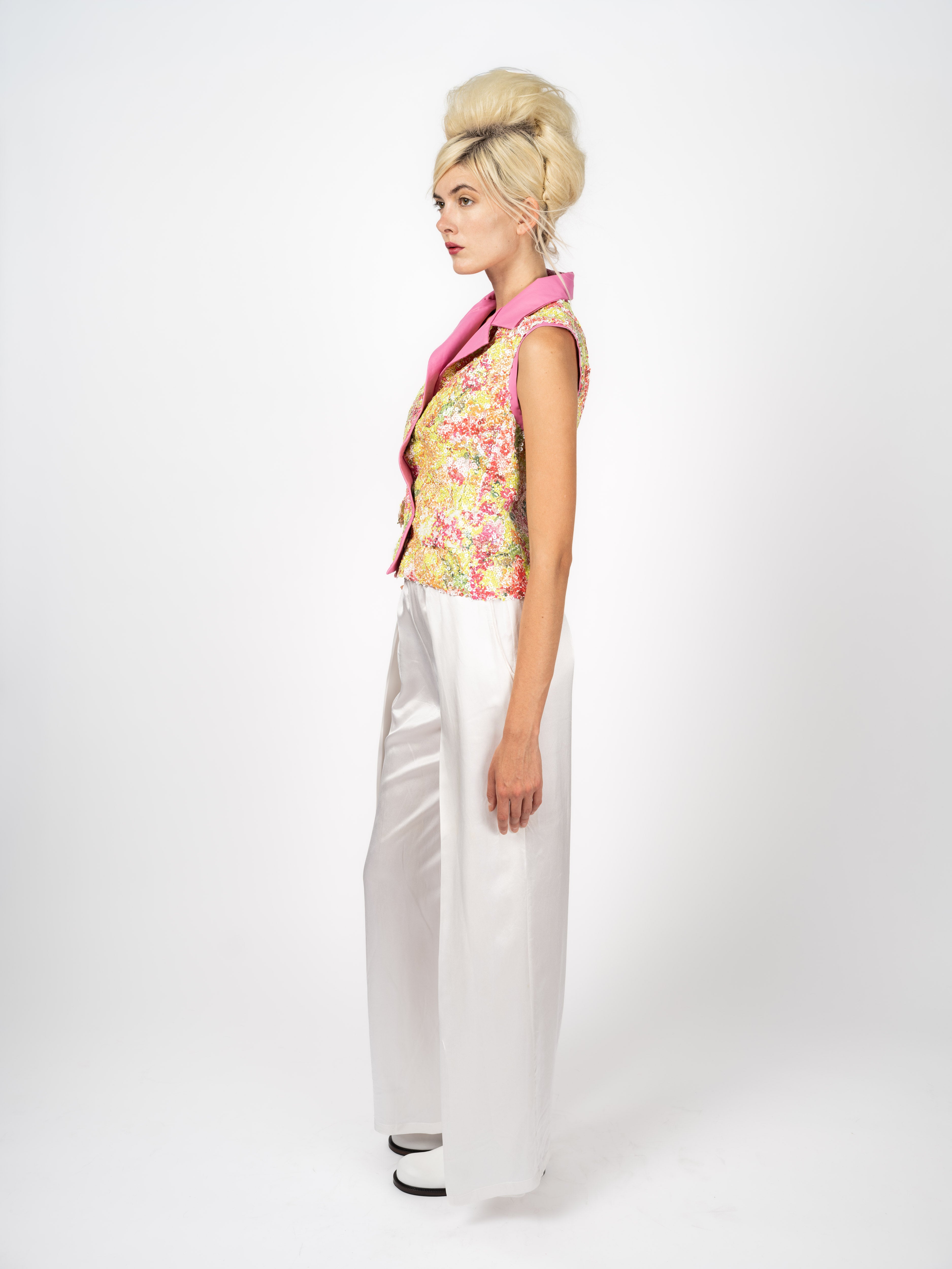 Vest Sequins Floral – side