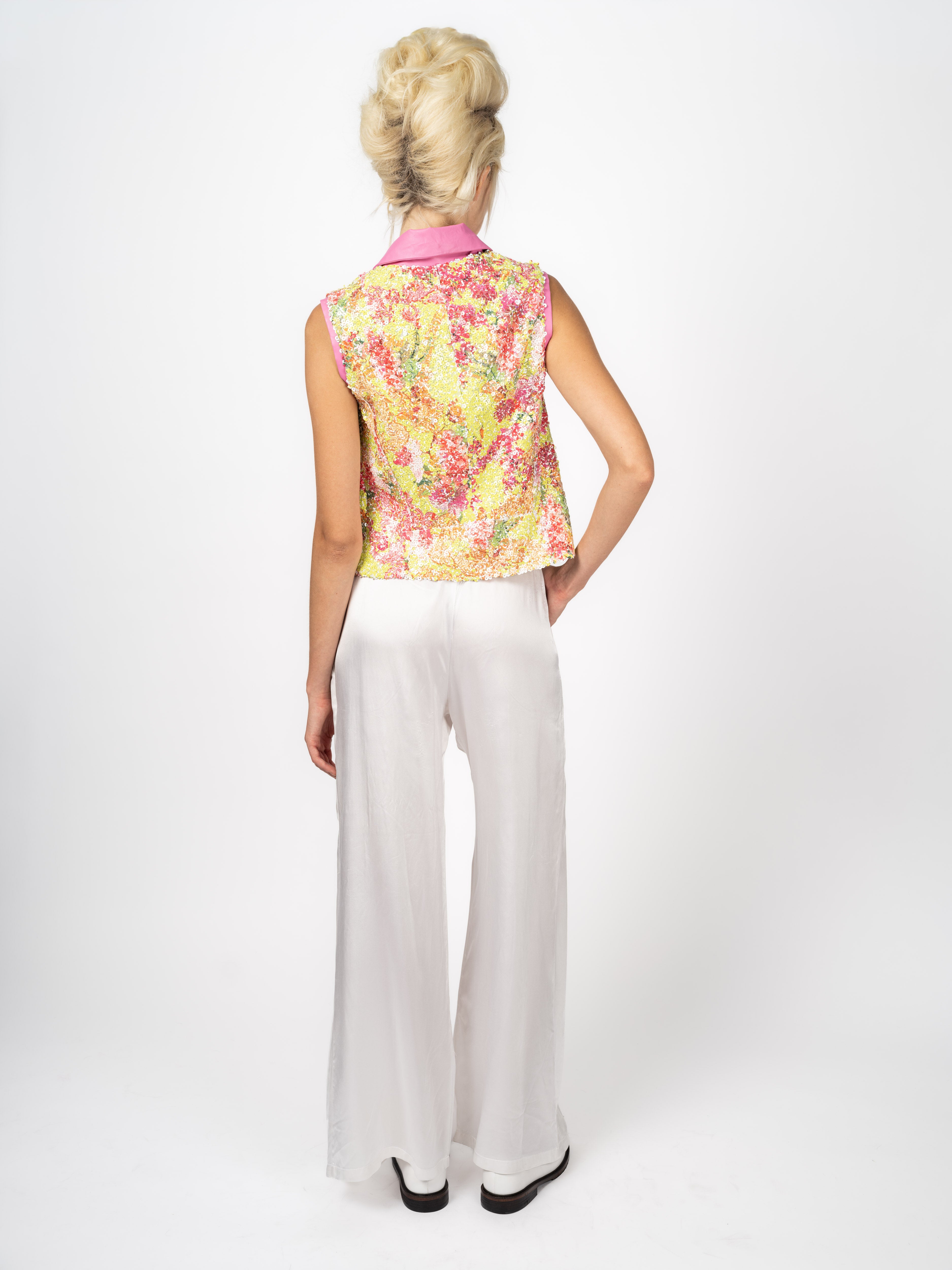 Vest Sequins Floral – back