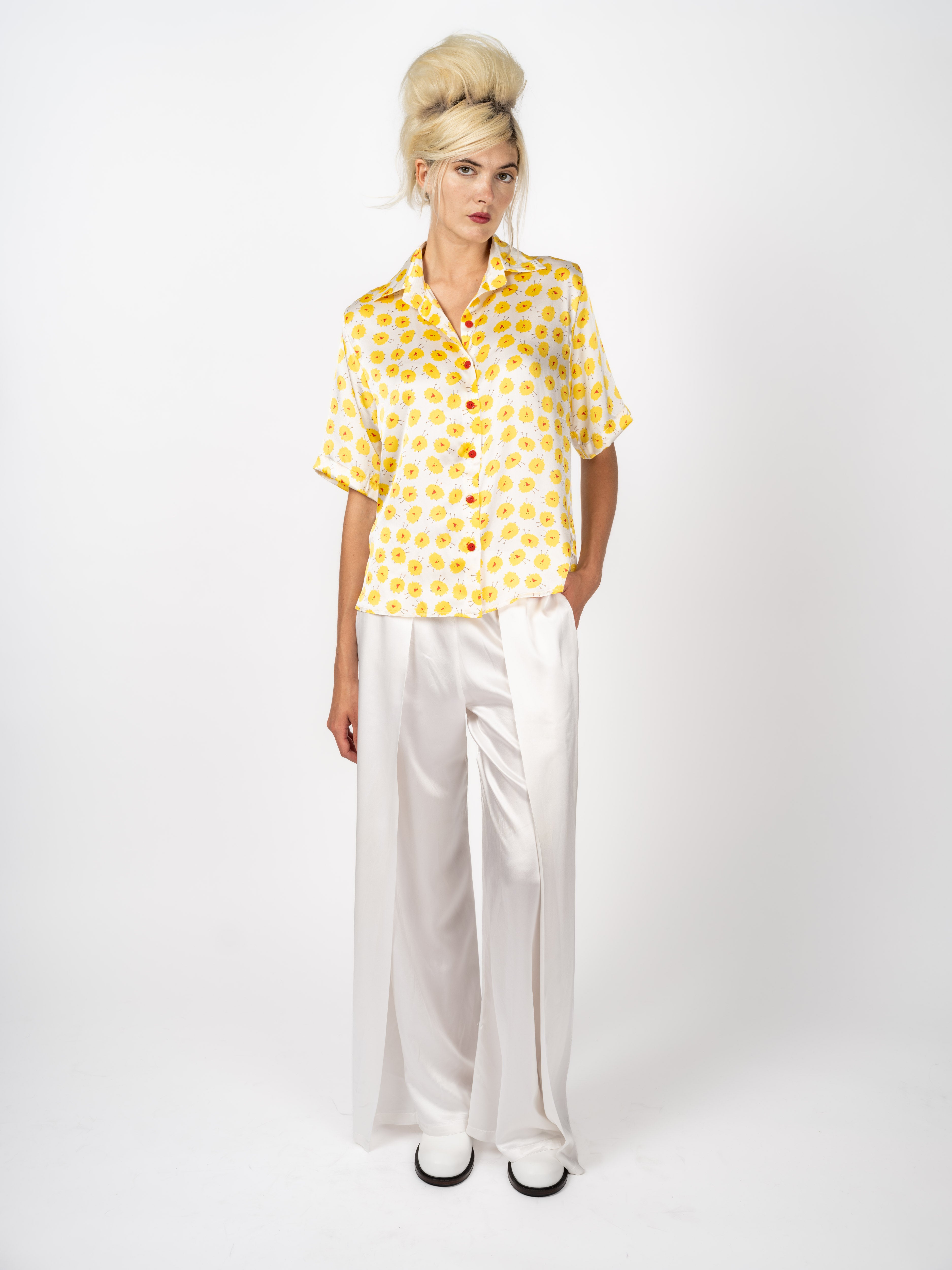 Blouse Silk Chick Print – front