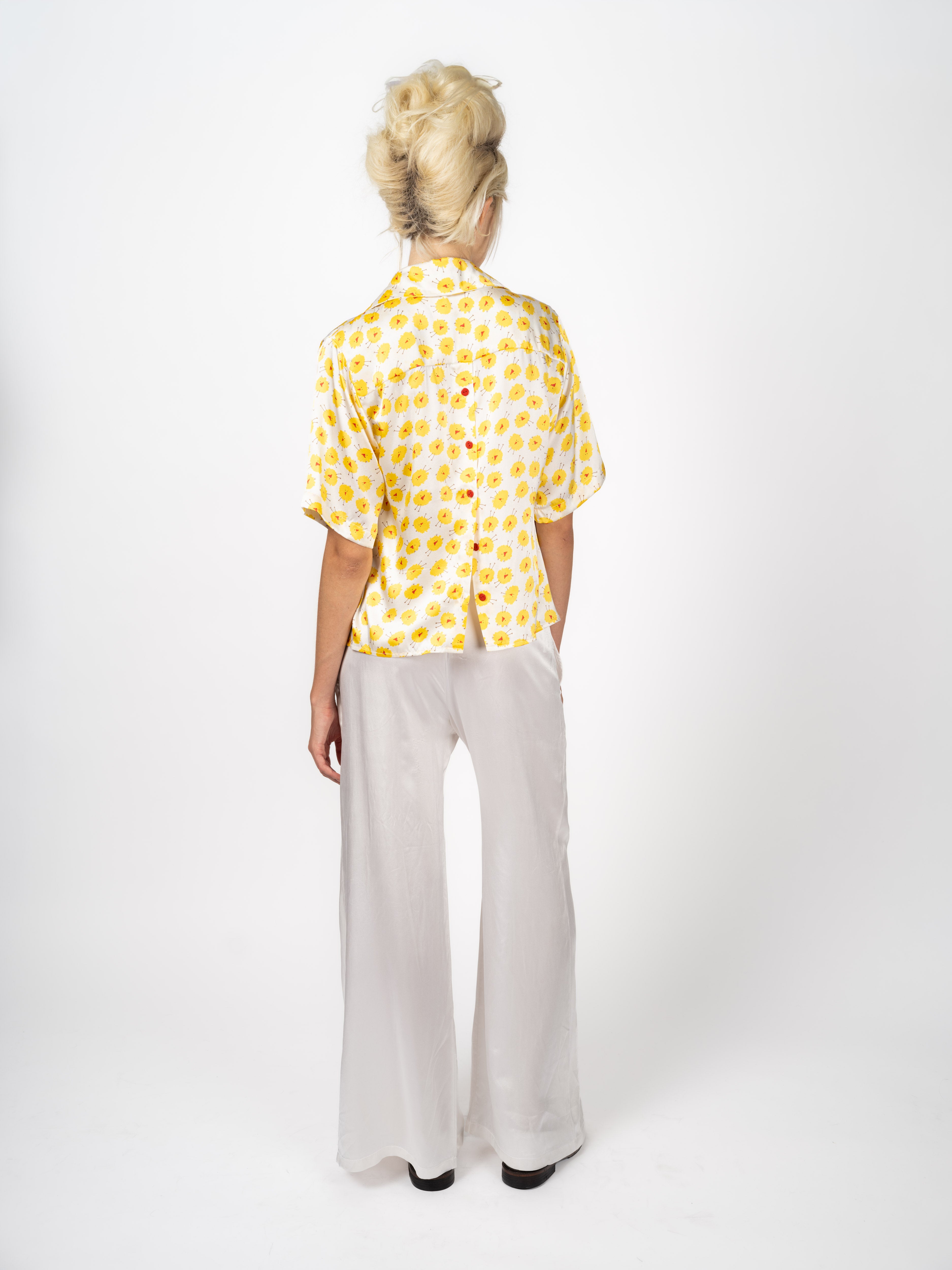Blouse Silk Chick Print – back